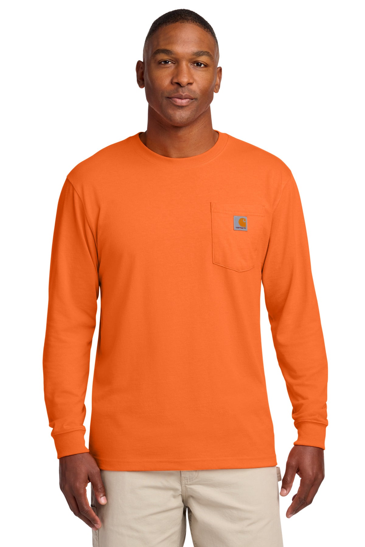 Carhartt Workwear Pocket Long Sleeve T-Shirt - Brite Orange