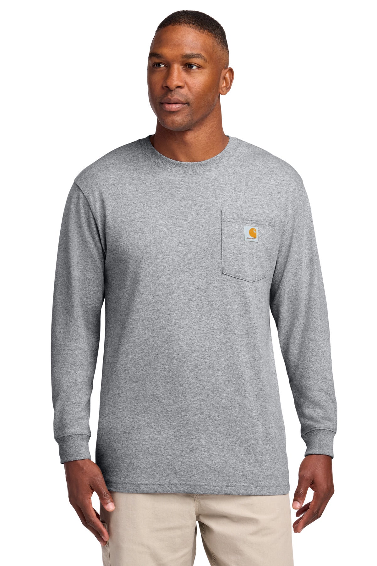 Carhartt Workwear Pocket Long Sleeve T-Shirt - Heather Grey