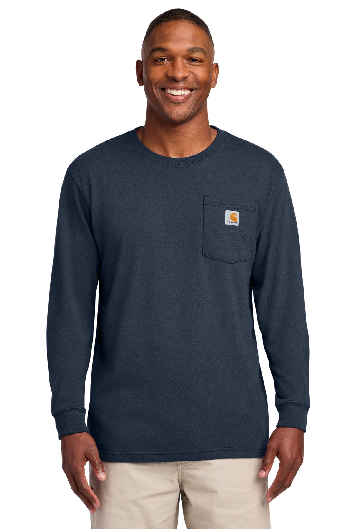 Carhartt Workwear Pocket Long Sleeve T-Shirt - Navy