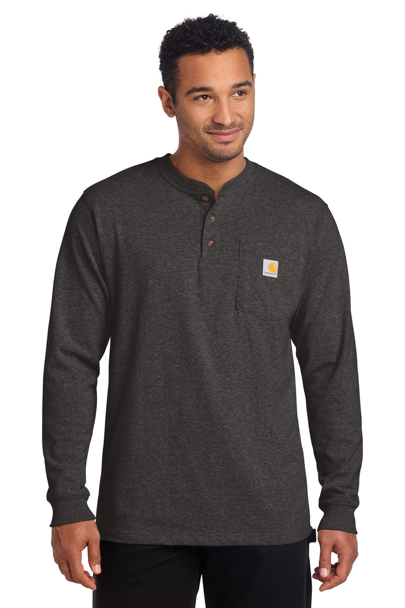 Carhartt Long Sleeve Henley T-Shirt - Carbon Heather