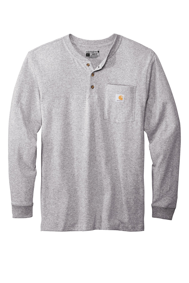 Carhartt Long Sleeve Henley T-Shirt - Heather Grey