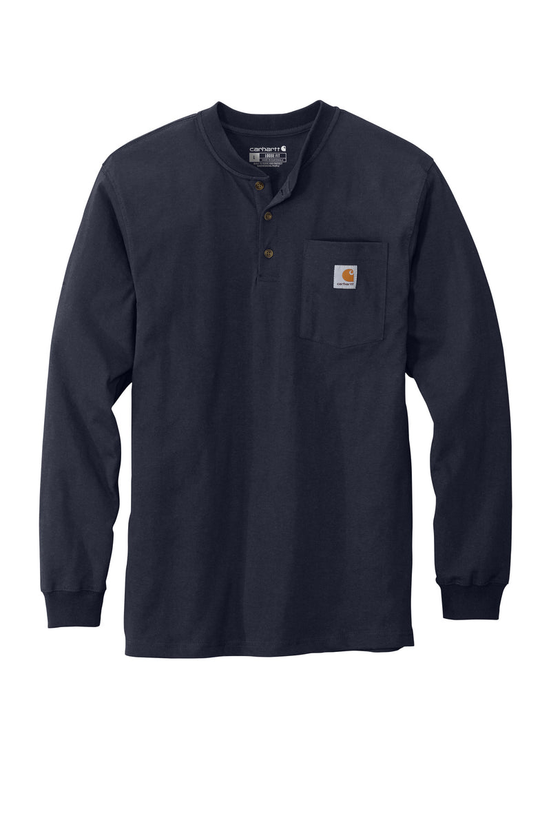 Carhartt Long Sleeve Henley T-Shirt - Navy