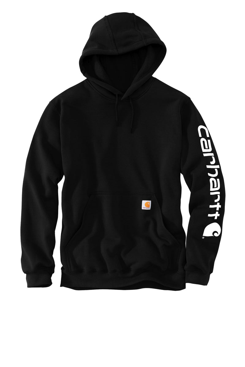 Carhartt Midweight Hooded Logo Sweatshirt - Black
