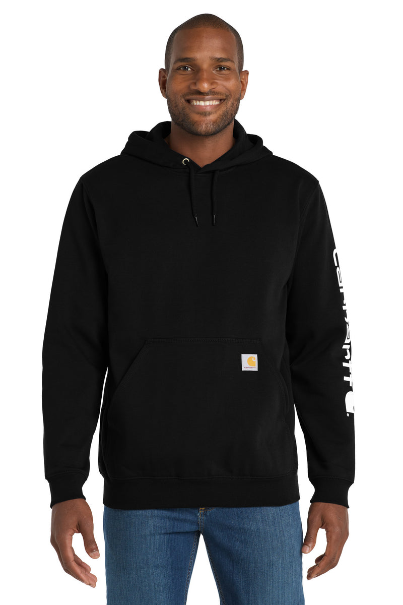 Carhartt Midweight Hooded Logo Sweatshirt - Black