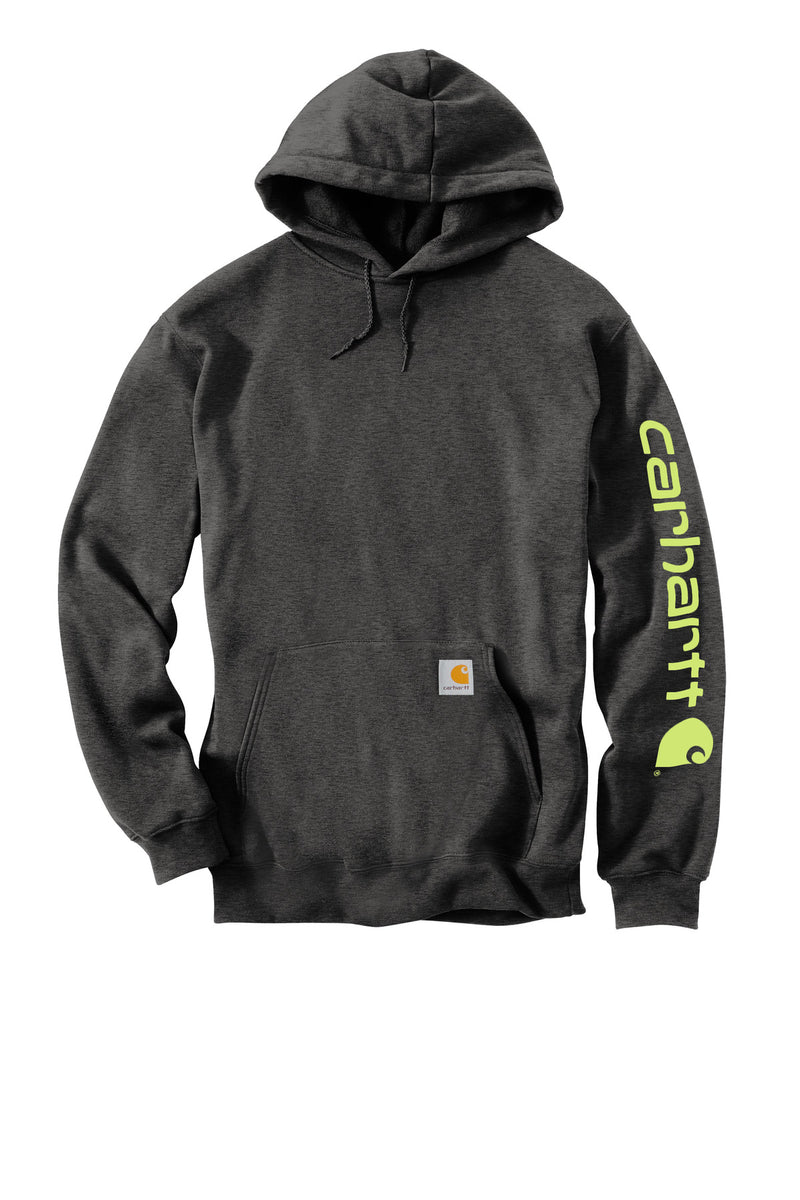 Carhartt Midweight Hooded Logo Sweatshirt - Carbon Heather