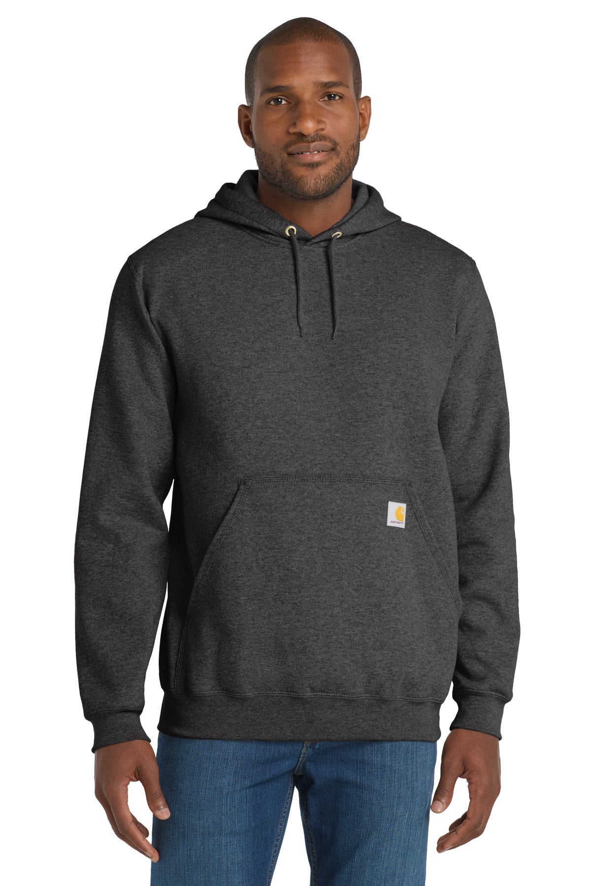 Carhartt Midweight Hooded Logo Sweatshirt - Carbon Heather