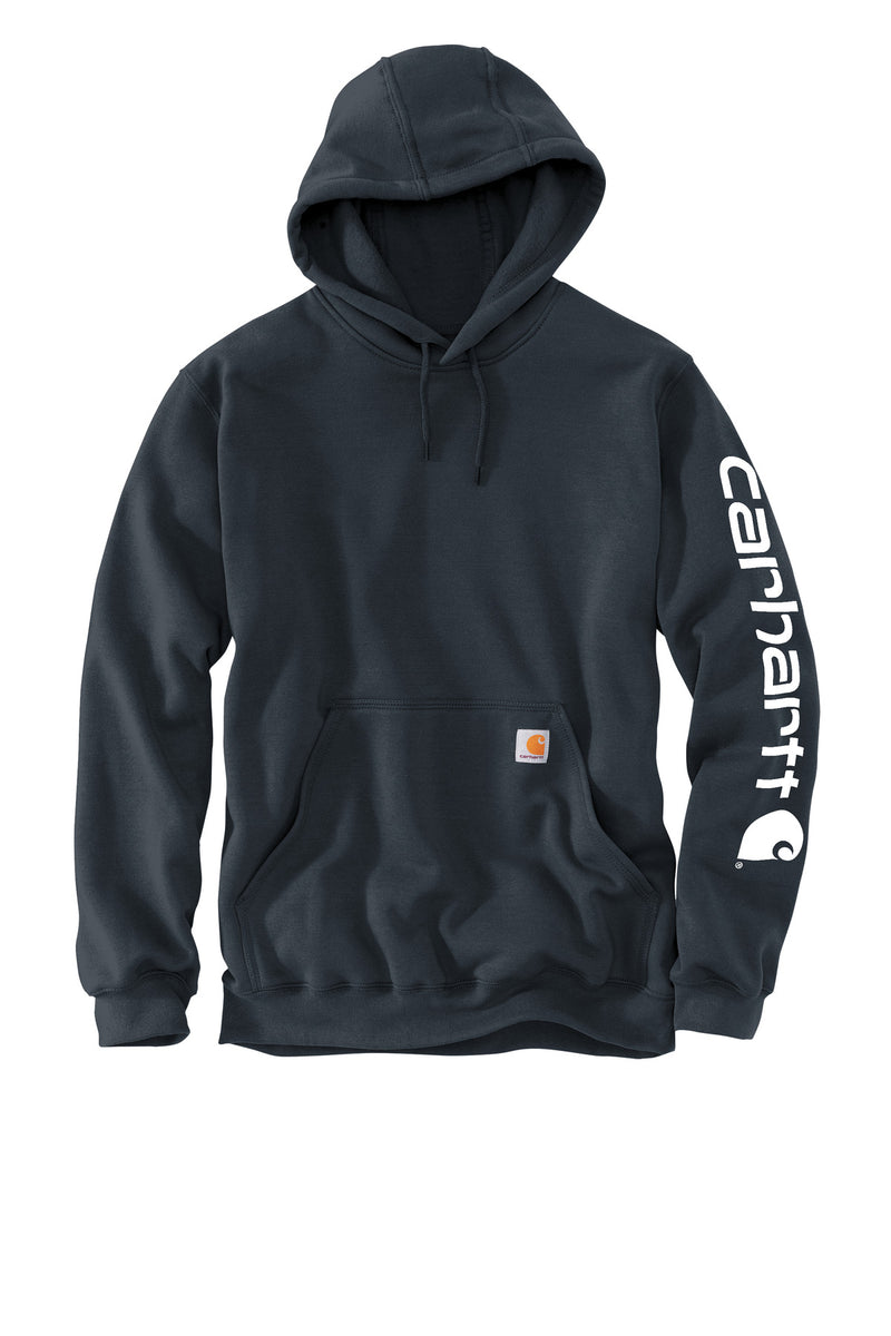 Carhartt Midweight Hooded Logo Sweatshirt - New Navy