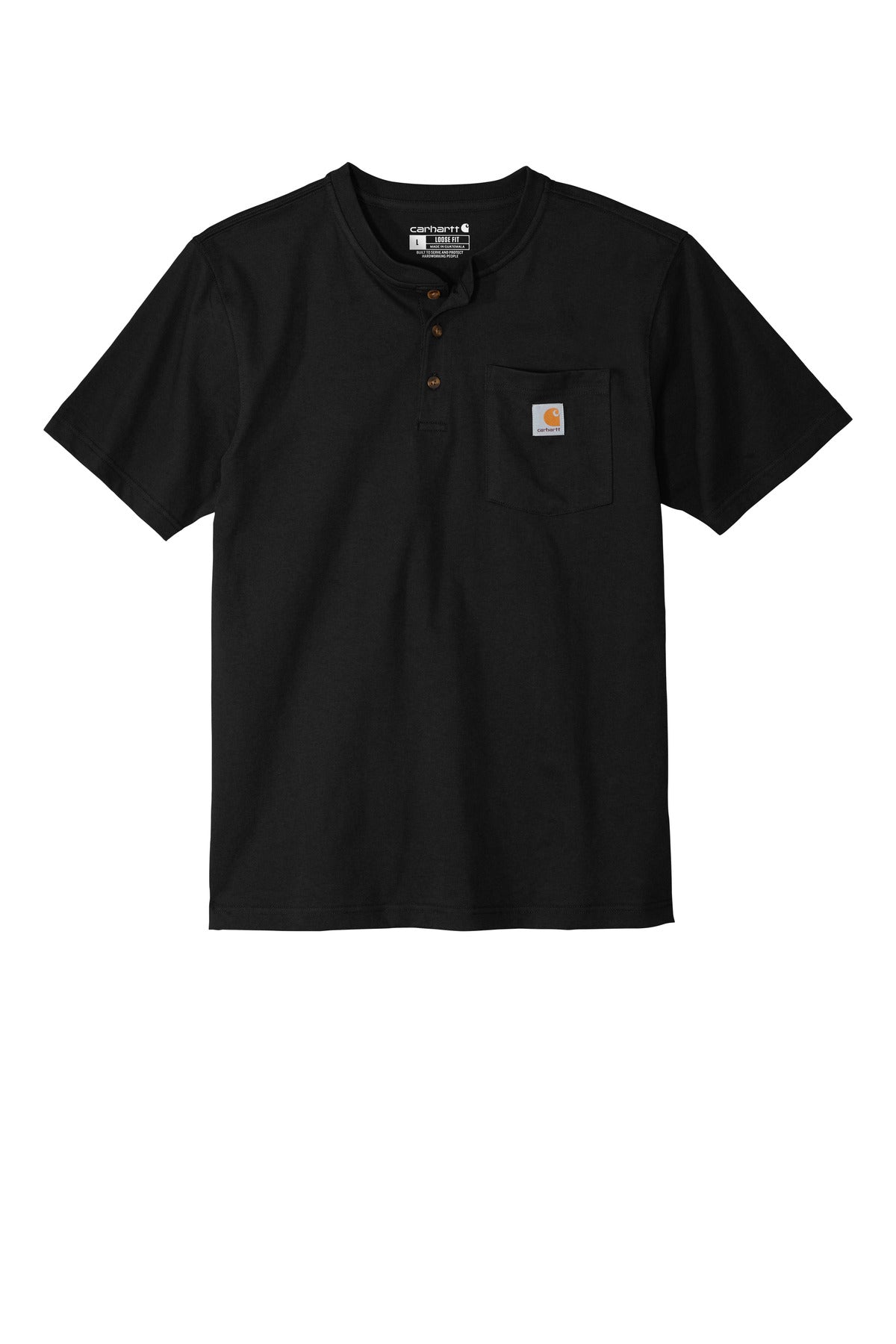 Carhartt Short Sleeve Henley T-Shirt - Black