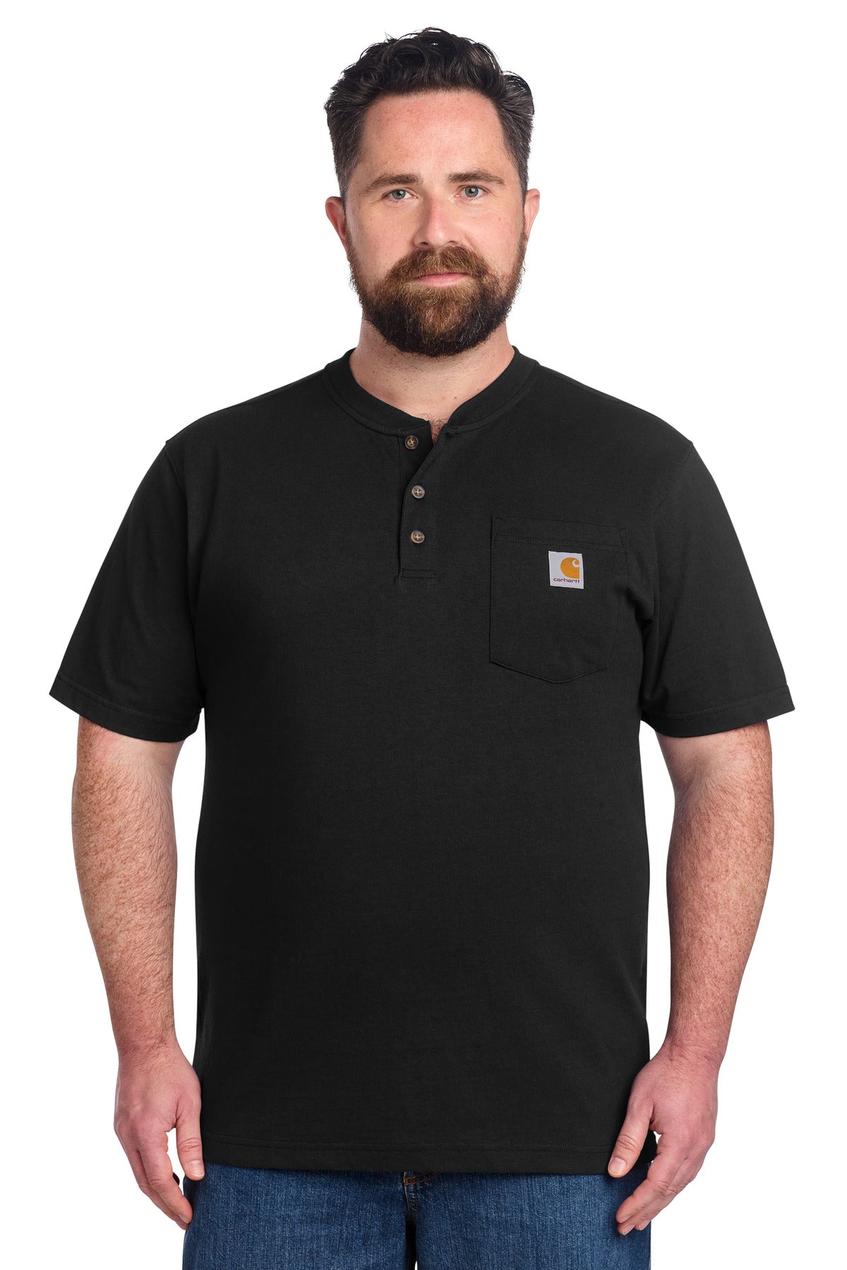 Carhartt Short Sleeve Henley T-Shirt - Black
