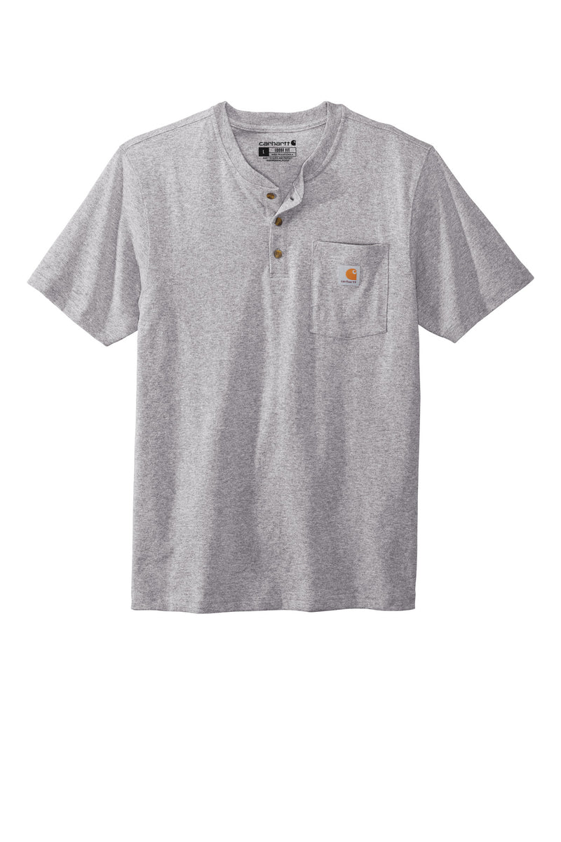 Carhartt Short Sleeve Henley T-Shirt - Heather Grey