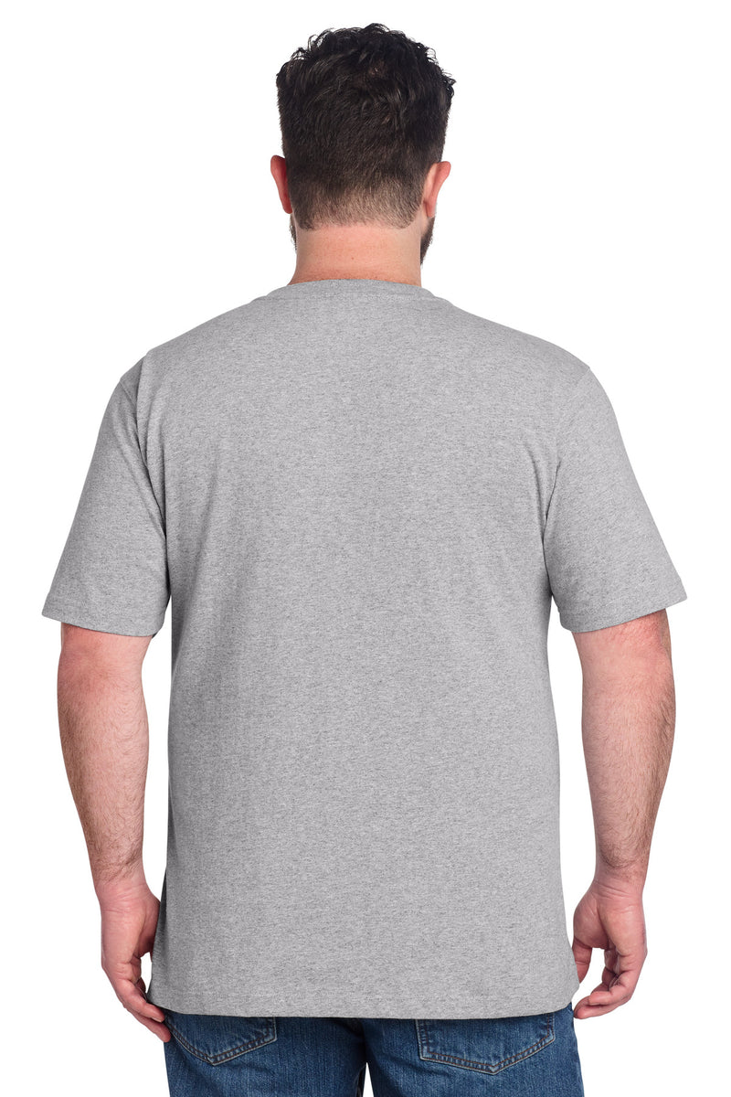 Carhartt Short Sleeve Henley T-Shirt - Heather Grey