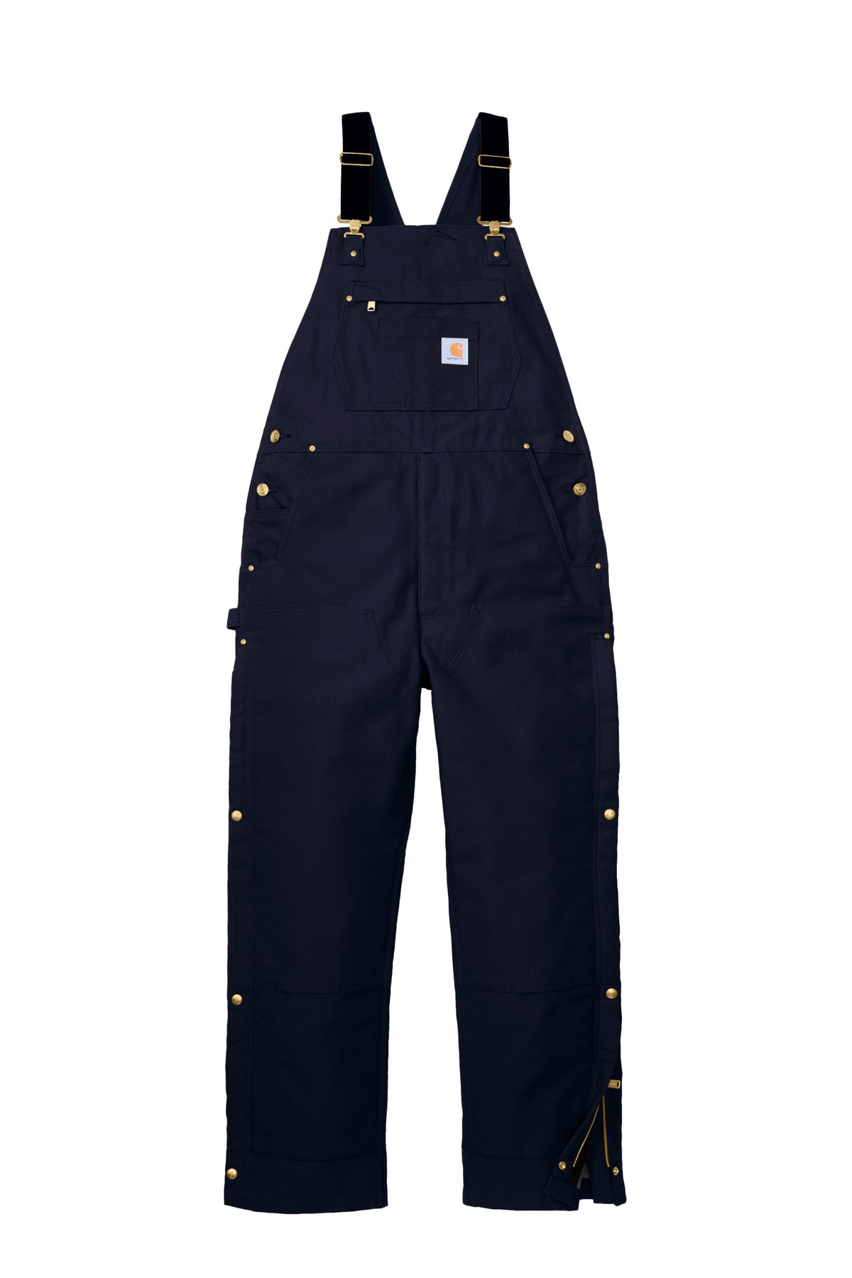 Carhartt Short Firm Duck Insulated Bib Overalls - Dark Navy