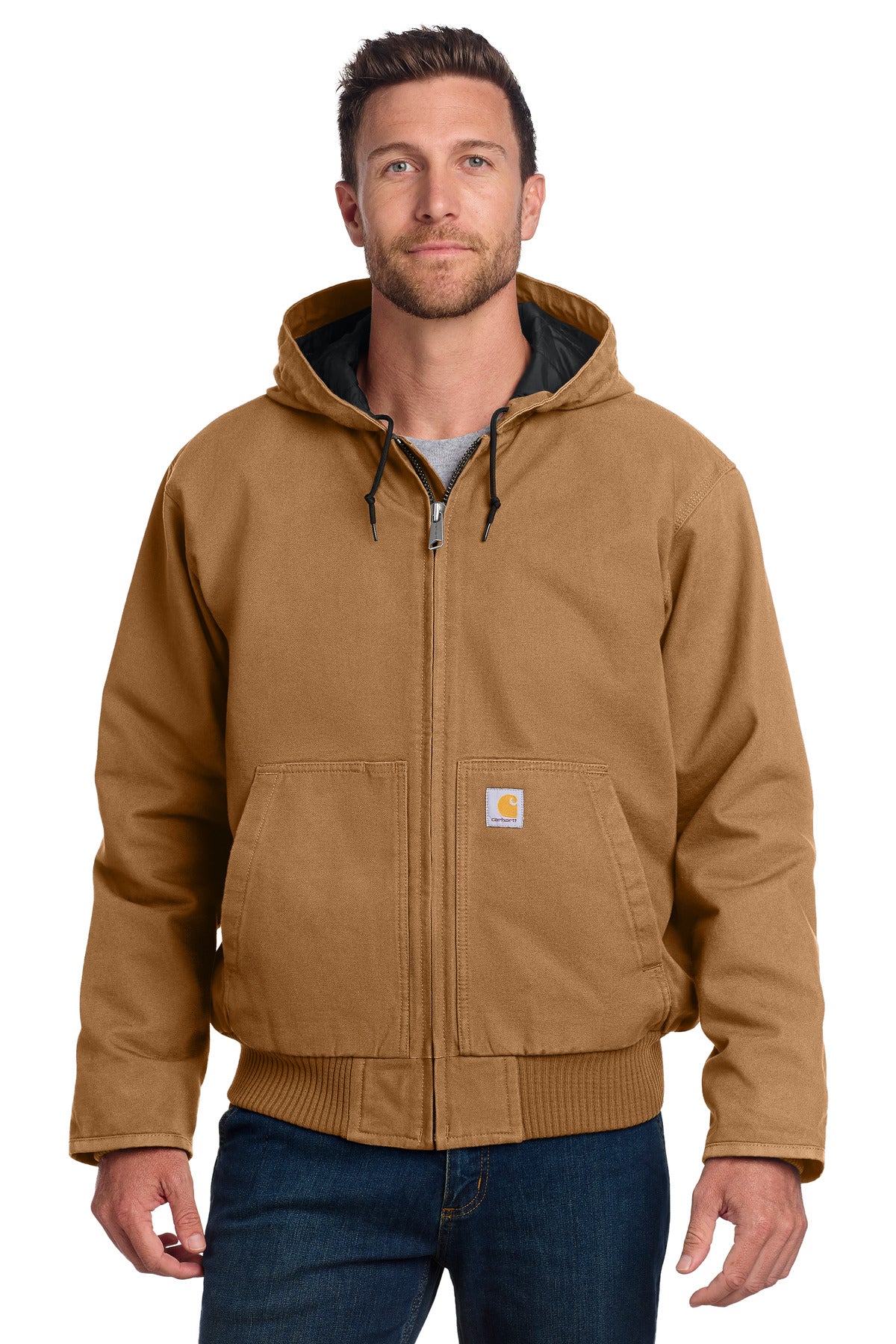 Carhartt Tall Washed Duck Active Jac - Carhartt Brown