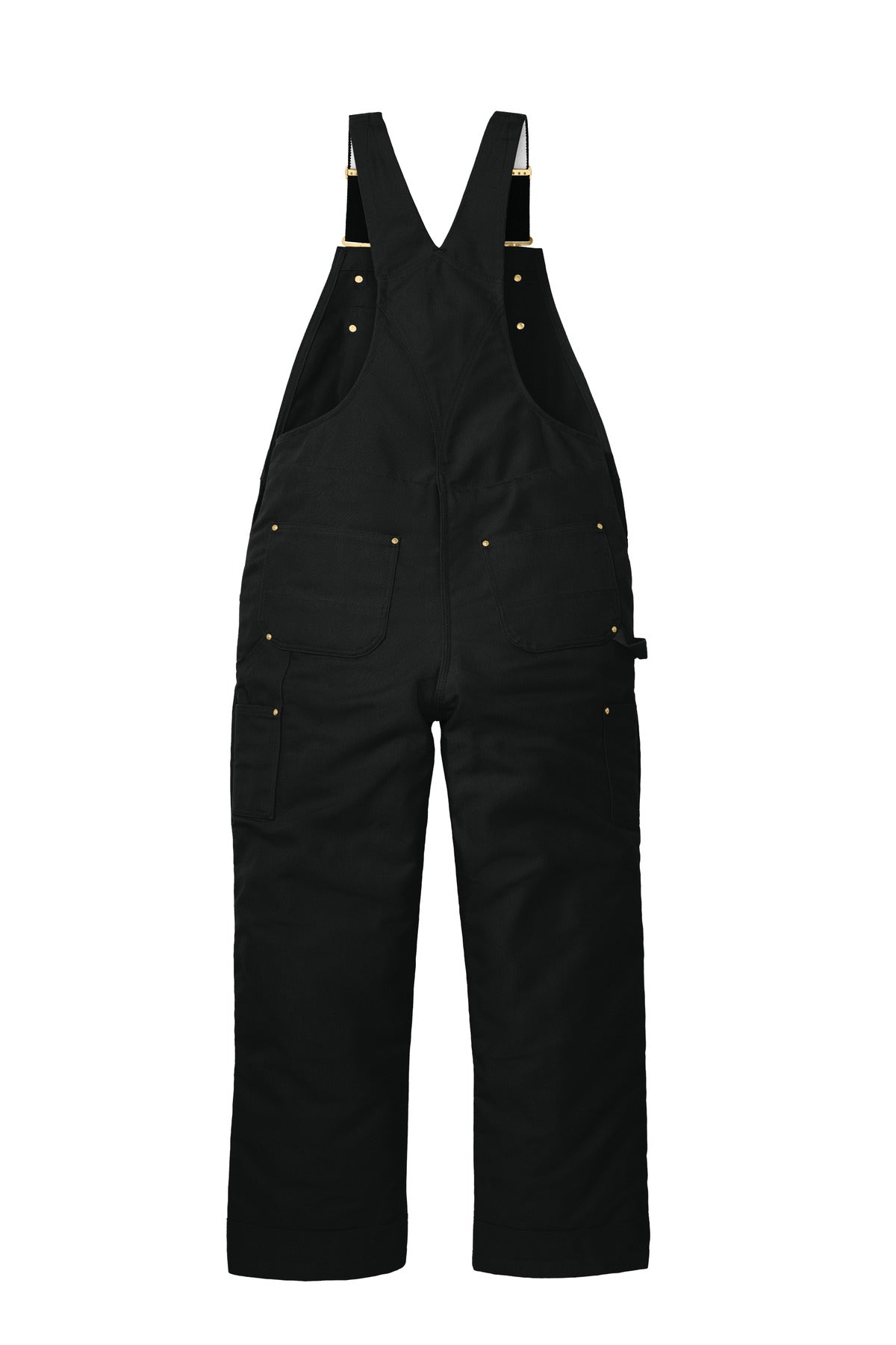 Carhartt Tall Firm Duck Insulated Bib Overalls - Black