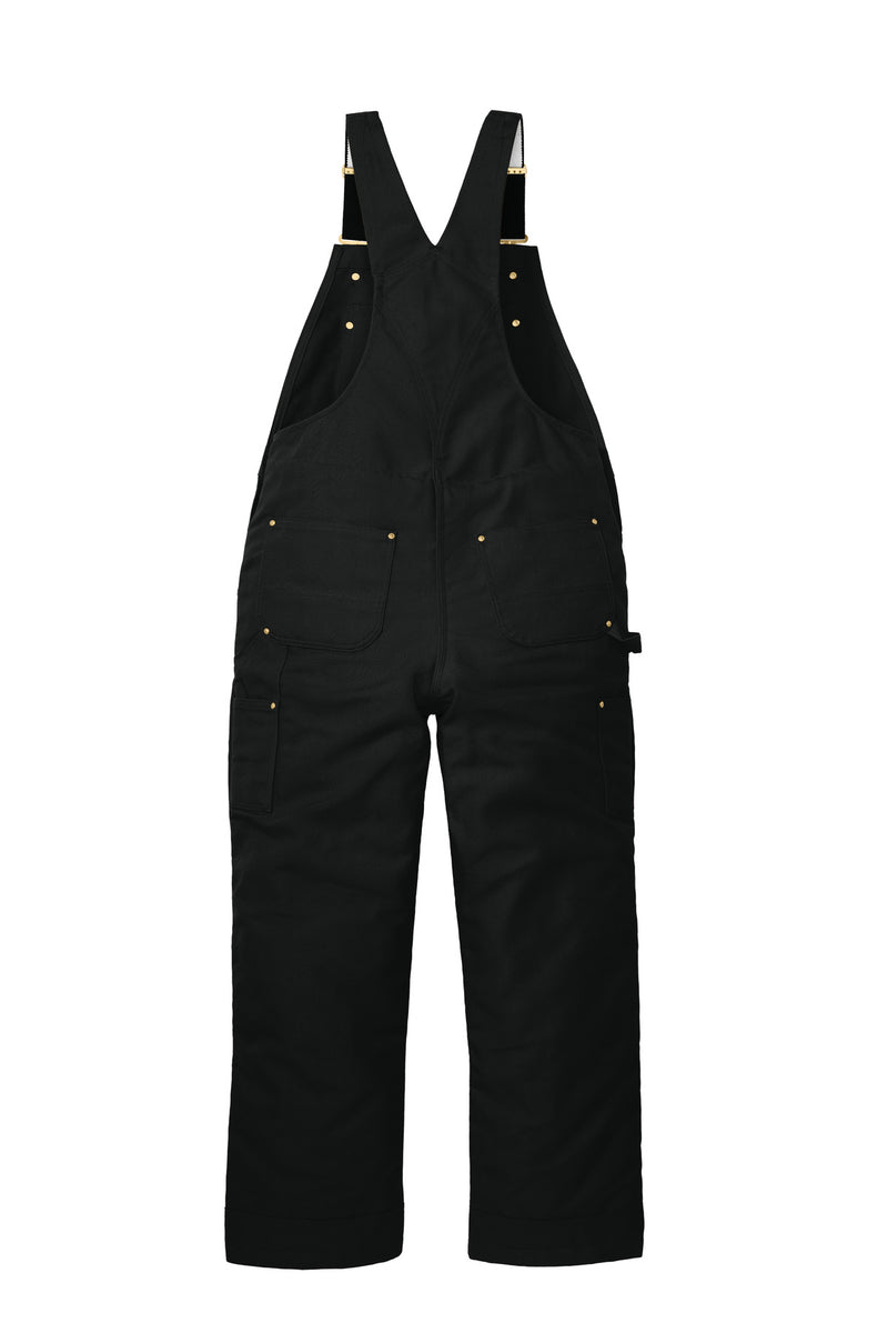 Carhartt Tall Firm Duck Insulated Bib Overalls - Black
