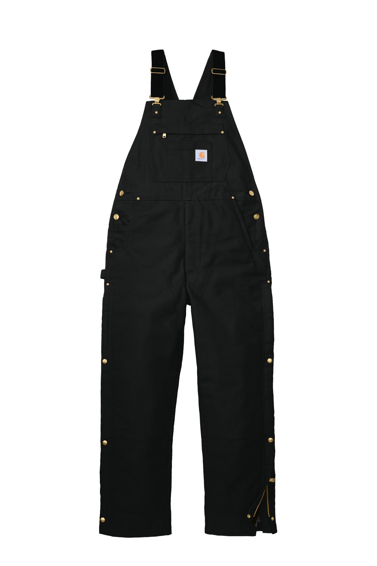 Carhartt Tall Firm Duck Insulated Bib Overalls - Black