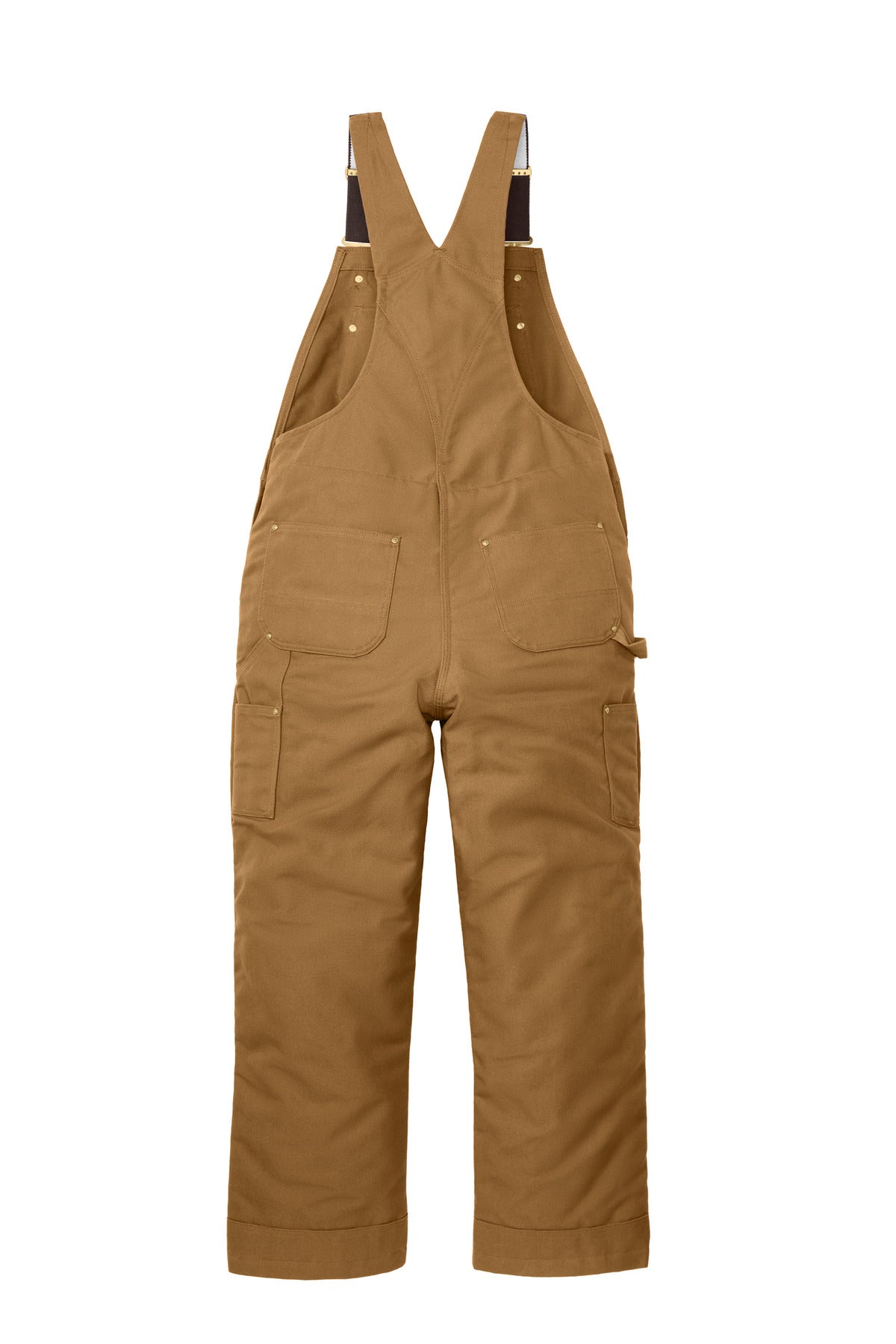 Carhartt Tall Firm Duck Insulated Bib Overalls - Carhartt Brown