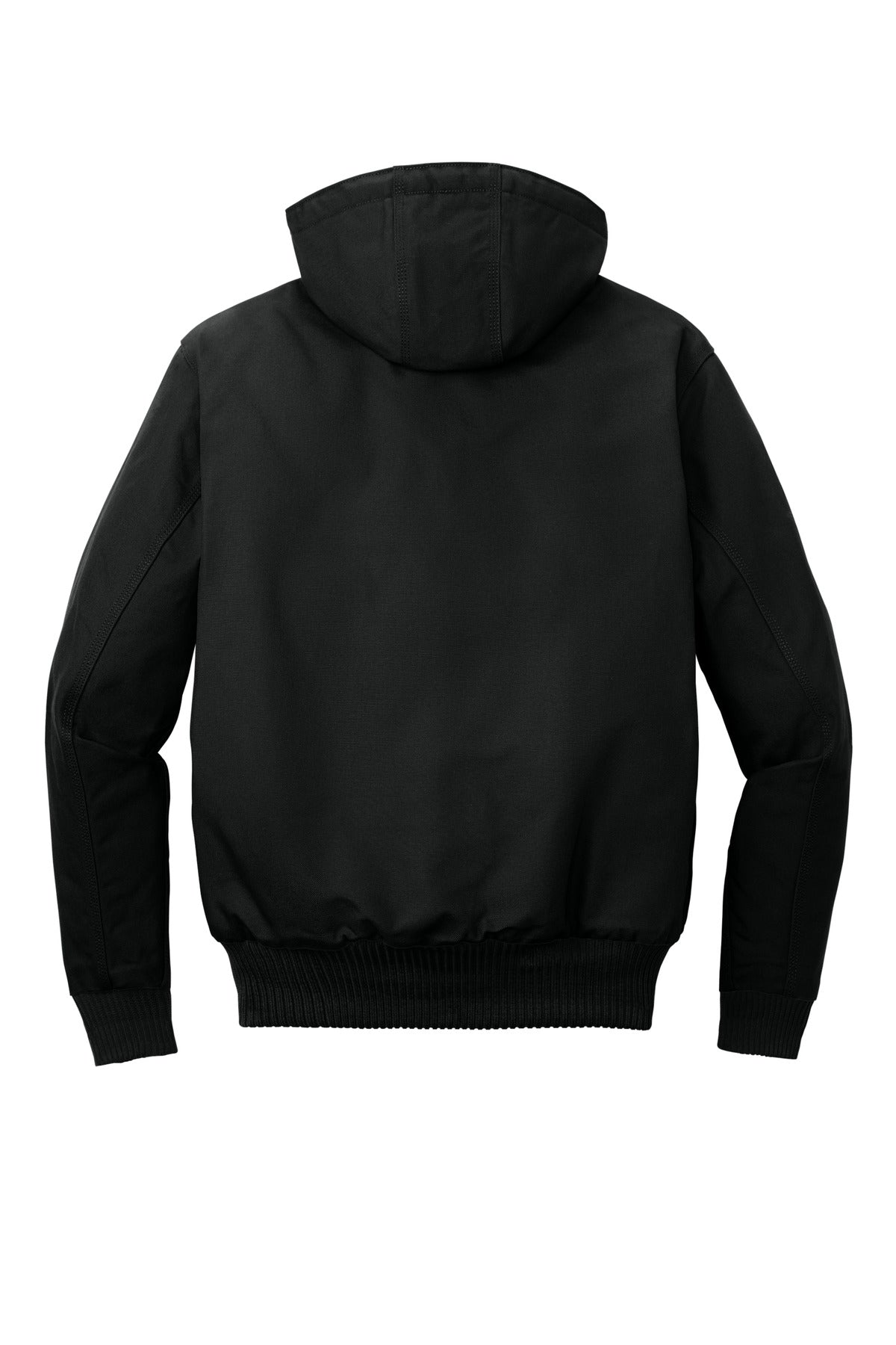Carhartt Tall Quilted-Flannel-Lined Duck Active Jac - Black