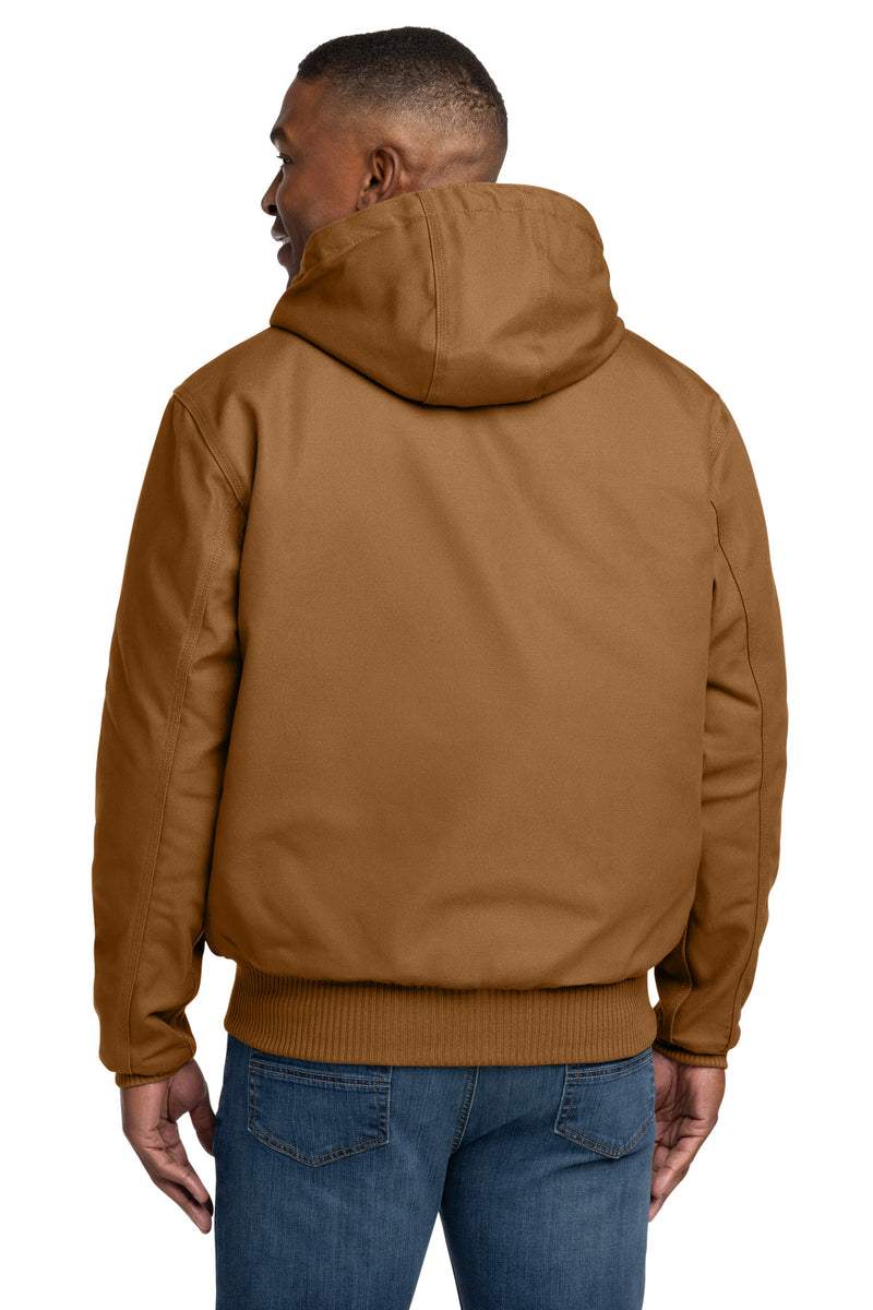 Carhartt Tall Quilted-Flannel-Lined Duck Active Jac - Carhartt Brown