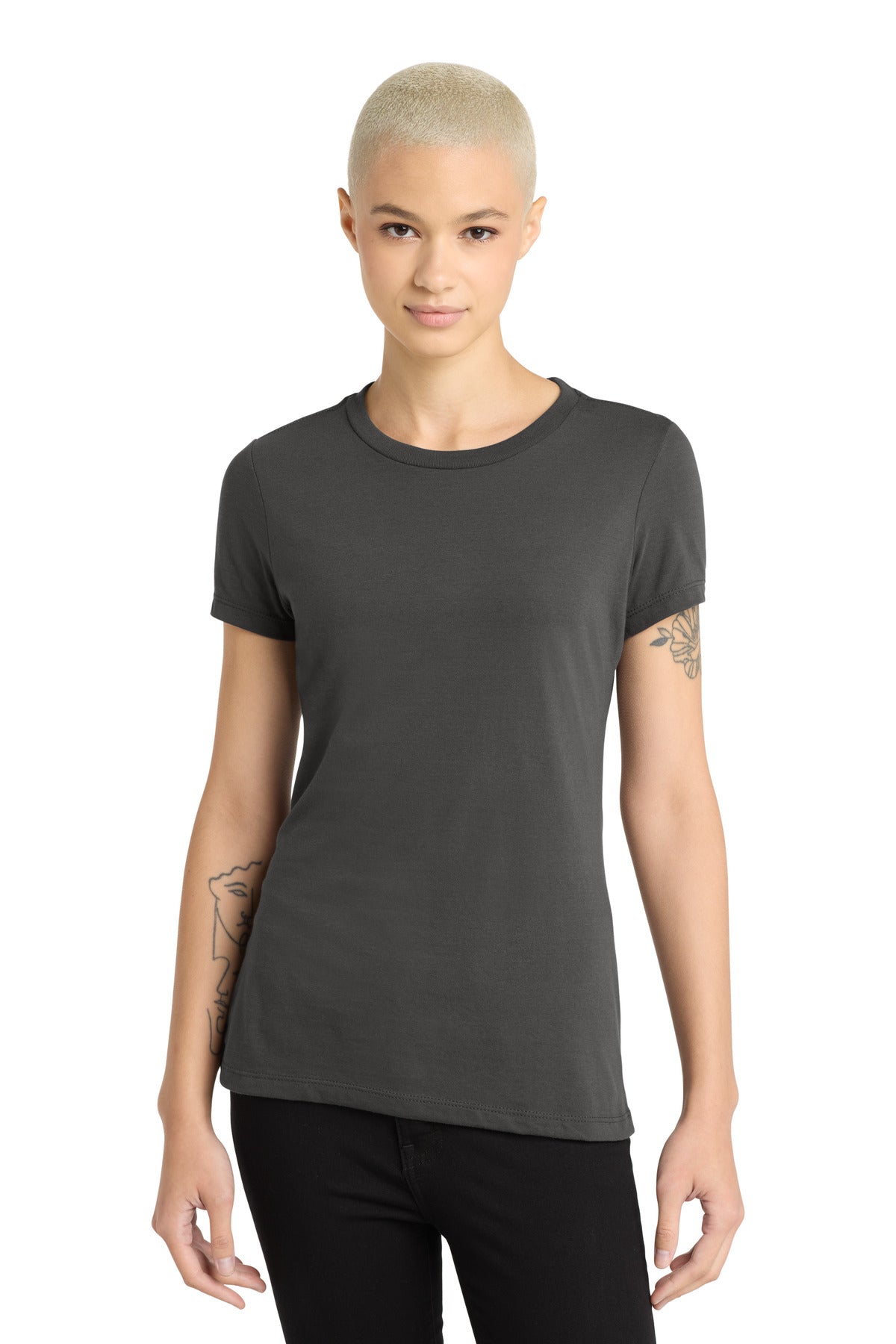 District  Women's Perfect Blend CVC Tee - Charcoal