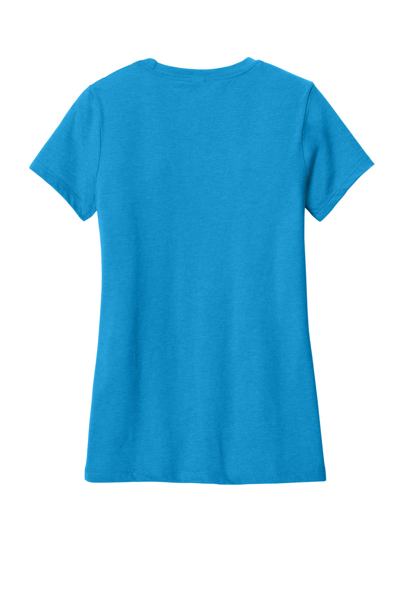 District  Women's Perfect Blend CVC Tee - Heathered Bright Turquoise