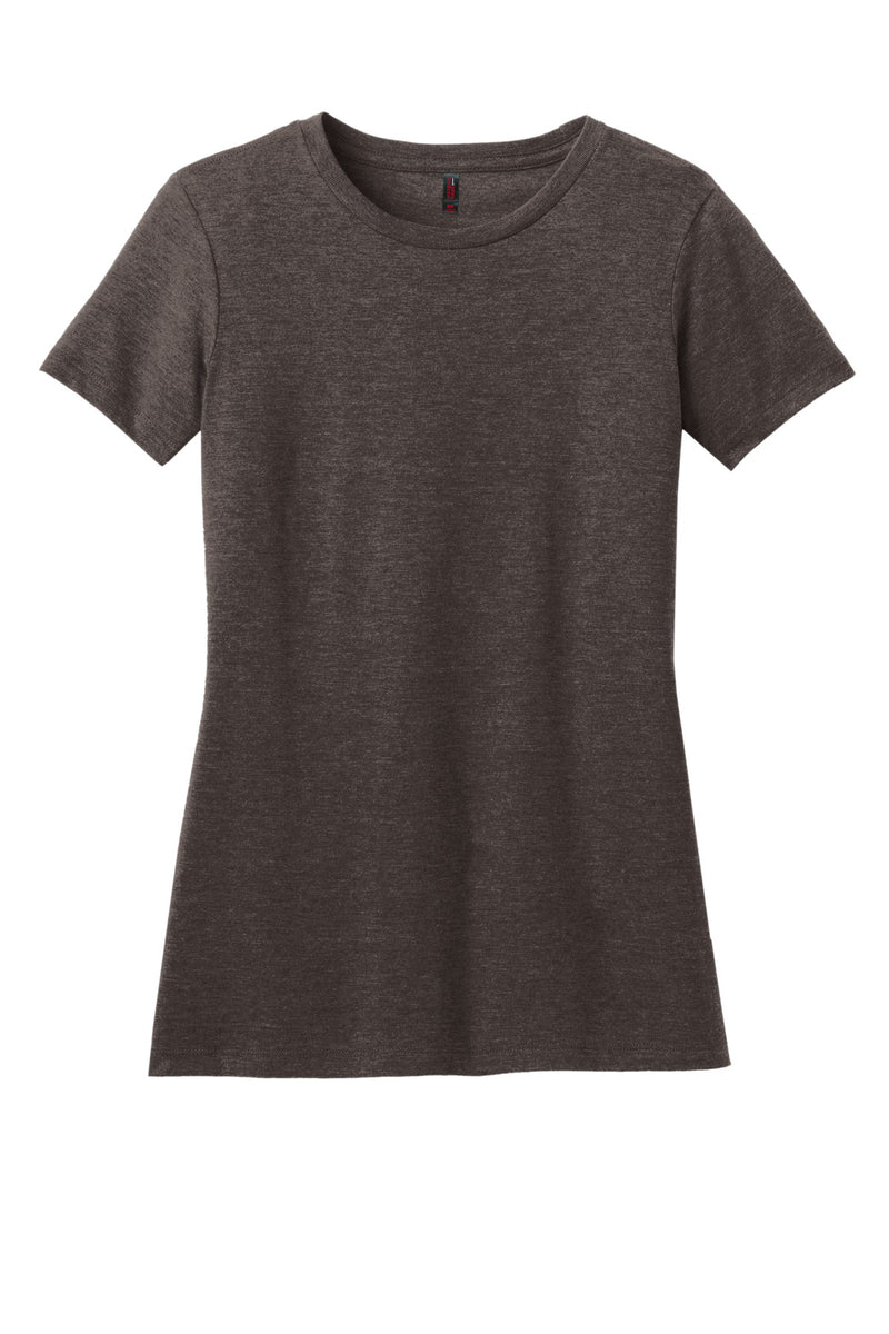 District  Women's Perfect Blend CVC Tee - Heathered Brown