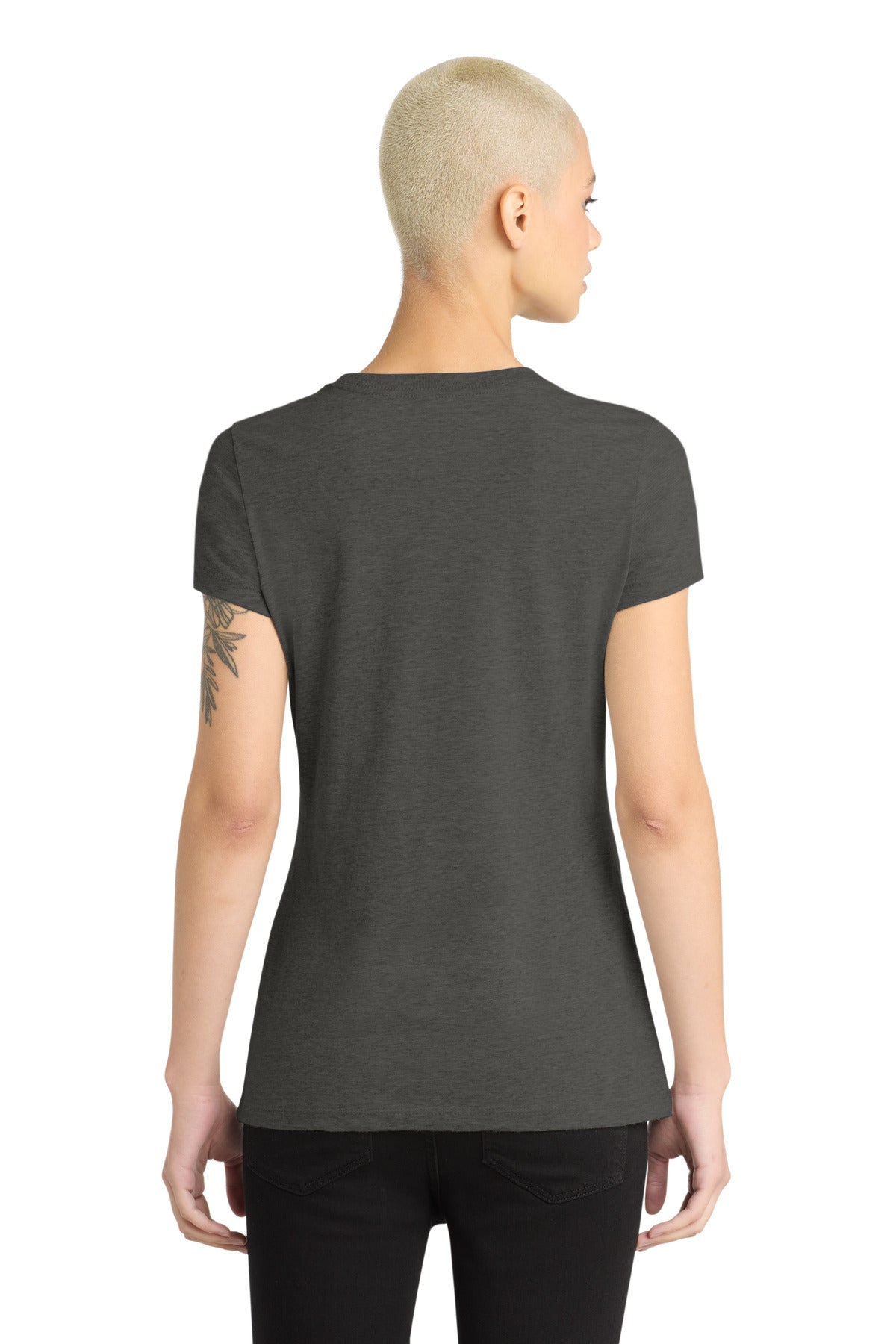 District  Women's Perfect Blend CVC Tee - Heathered Charcoal