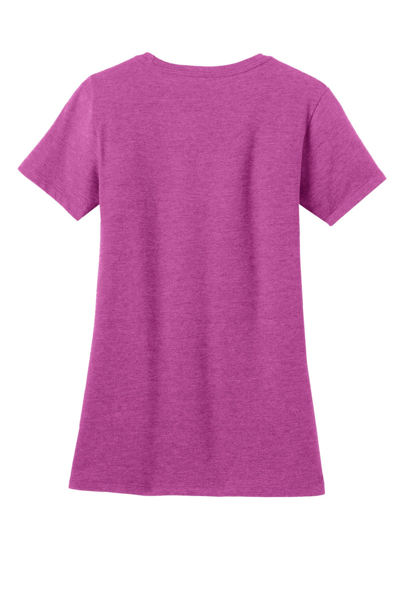 District  Women's Perfect Blend CVC Tee - Heathered Pink Raspberry