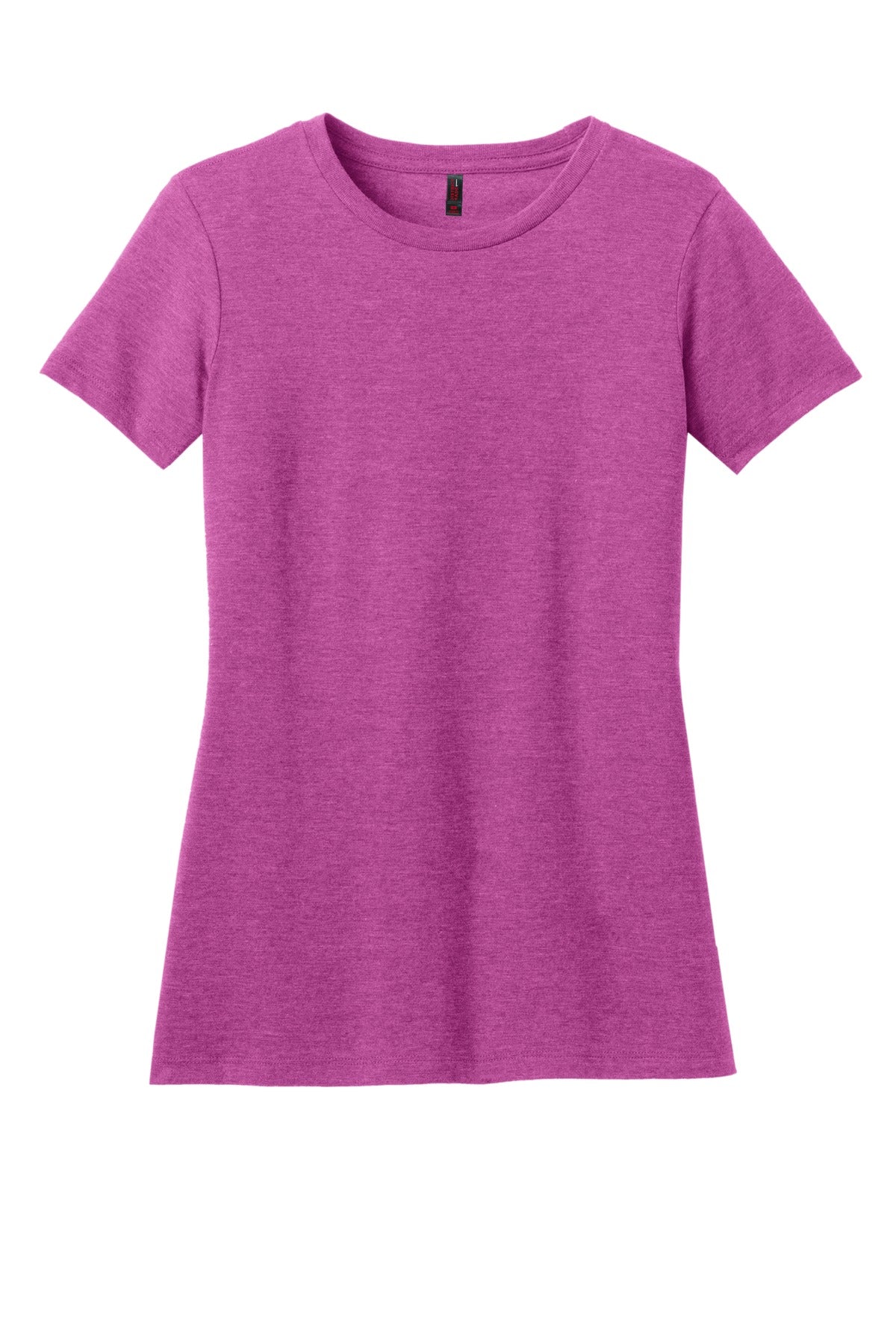 District  Women's Perfect Blend CVC Tee - Heathered Pink Raspberry
