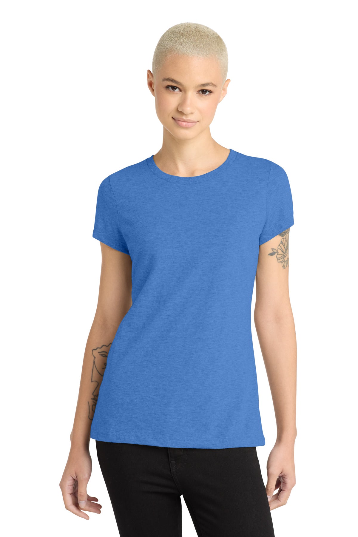 District  Women's Perfect Blend CVC Tee - Heathered Royal