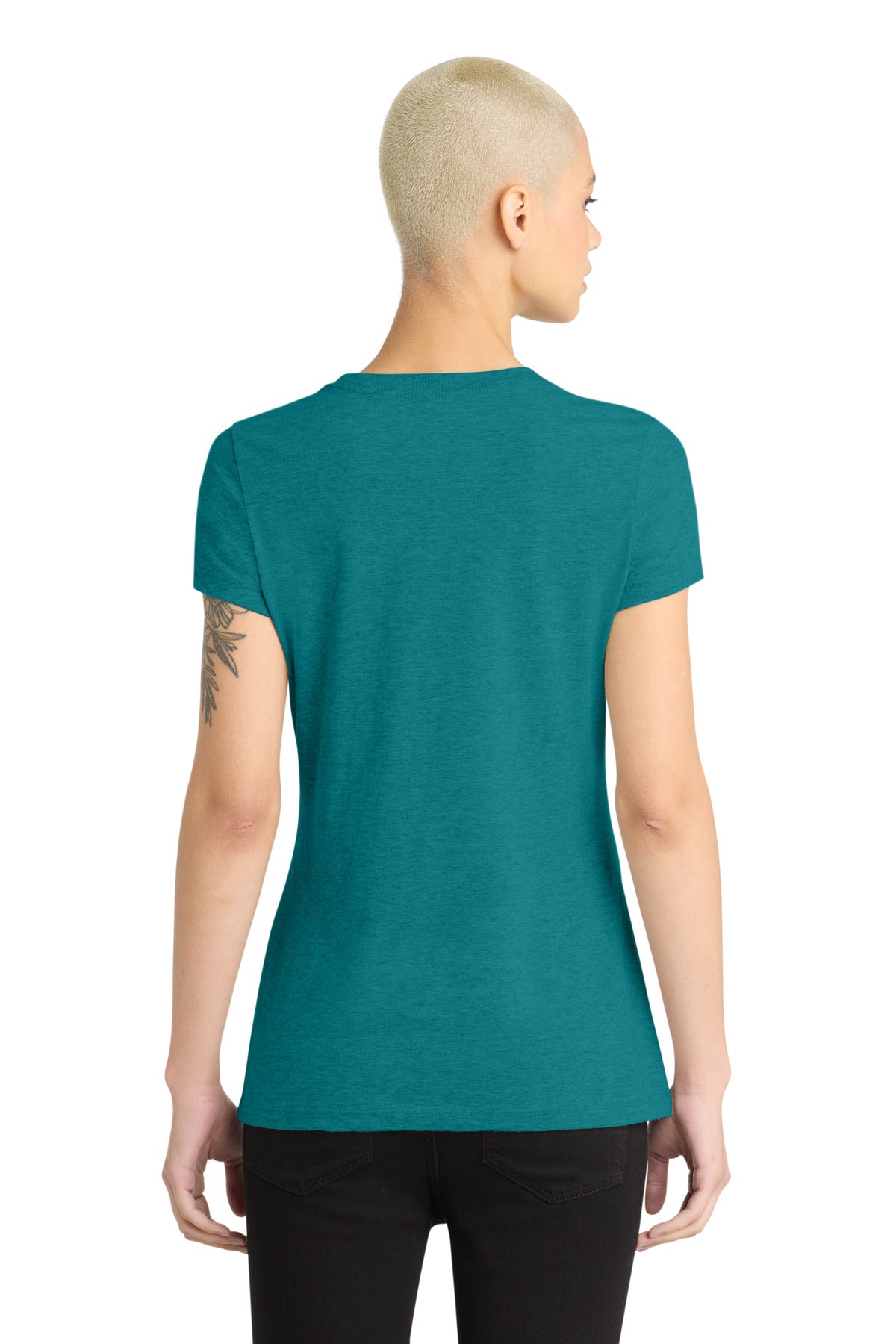 District  Women's Perfect Blend CVC Tee - Heathered Teal