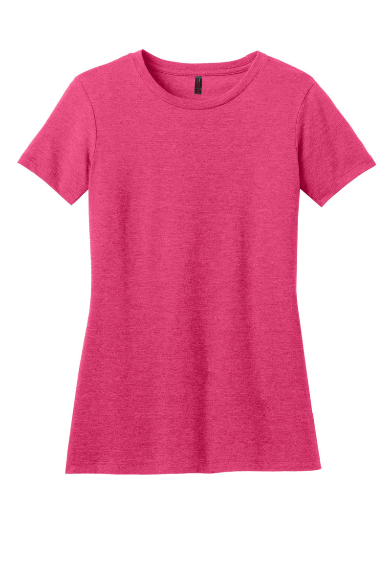 District  Women's Perfect Blend CVC Tee - Heathered Watermelon