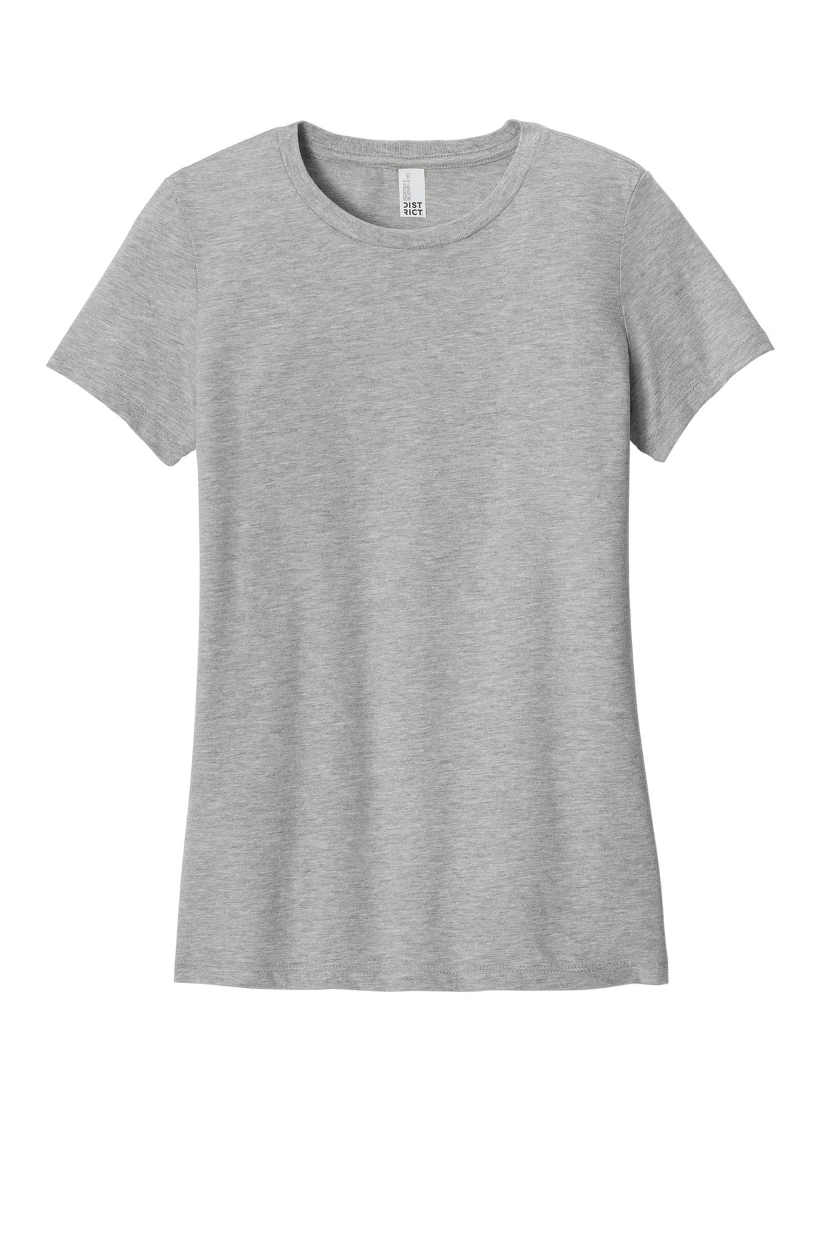 District  Women's Perfect Blend CVC Tee - Light Heather Grey