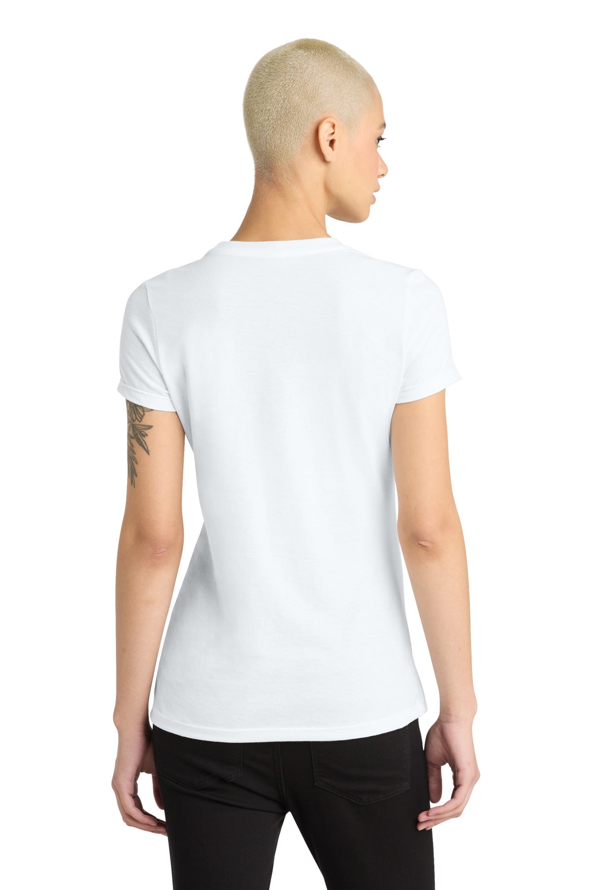 District  Women's Perfect Blend CVC Tee - White