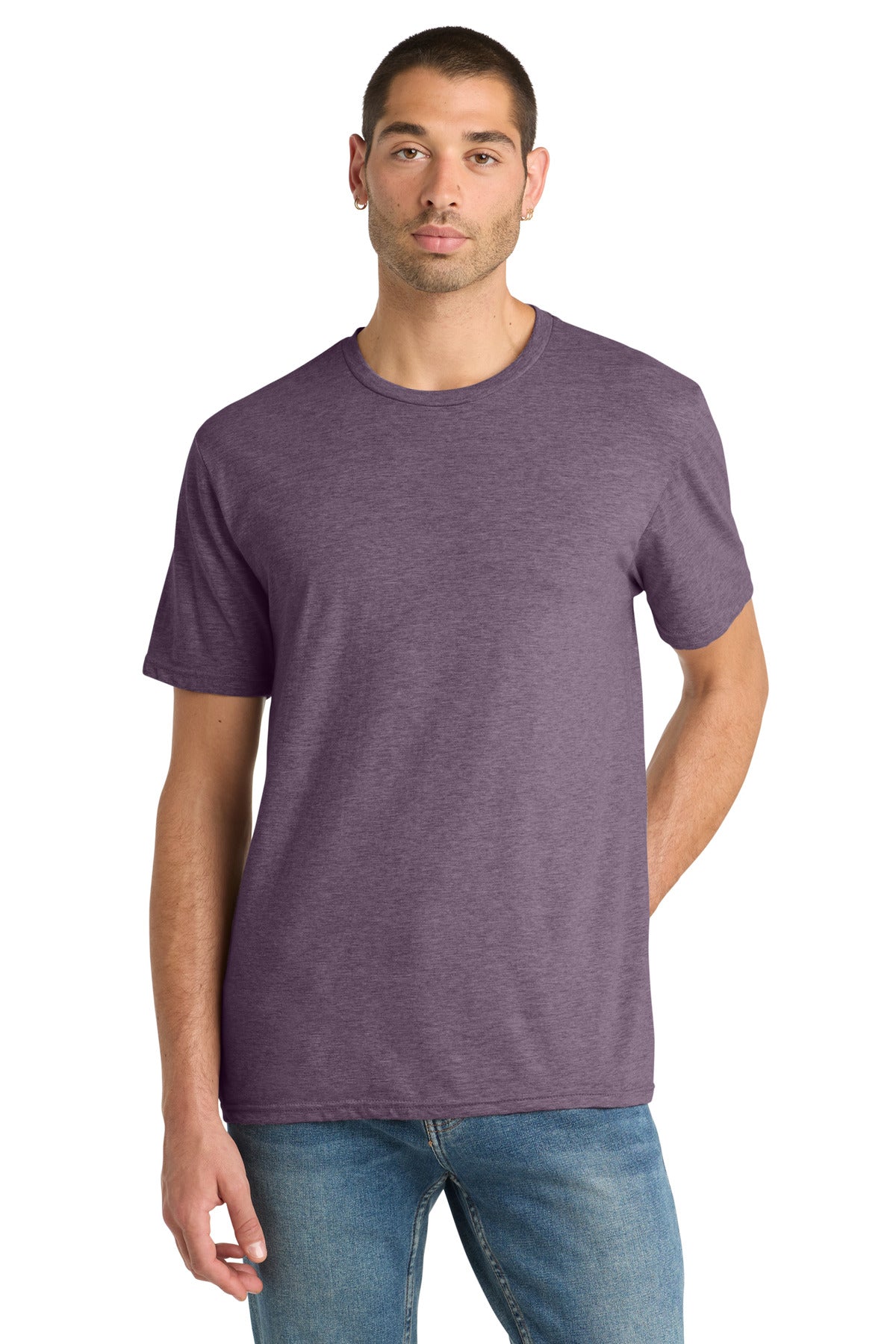 District Perfect Blend CVC Tee - Heathered Eggplant