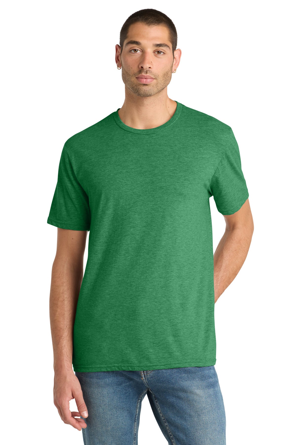 District Perfect Blend CVC Tee - Heathered Kelly Green