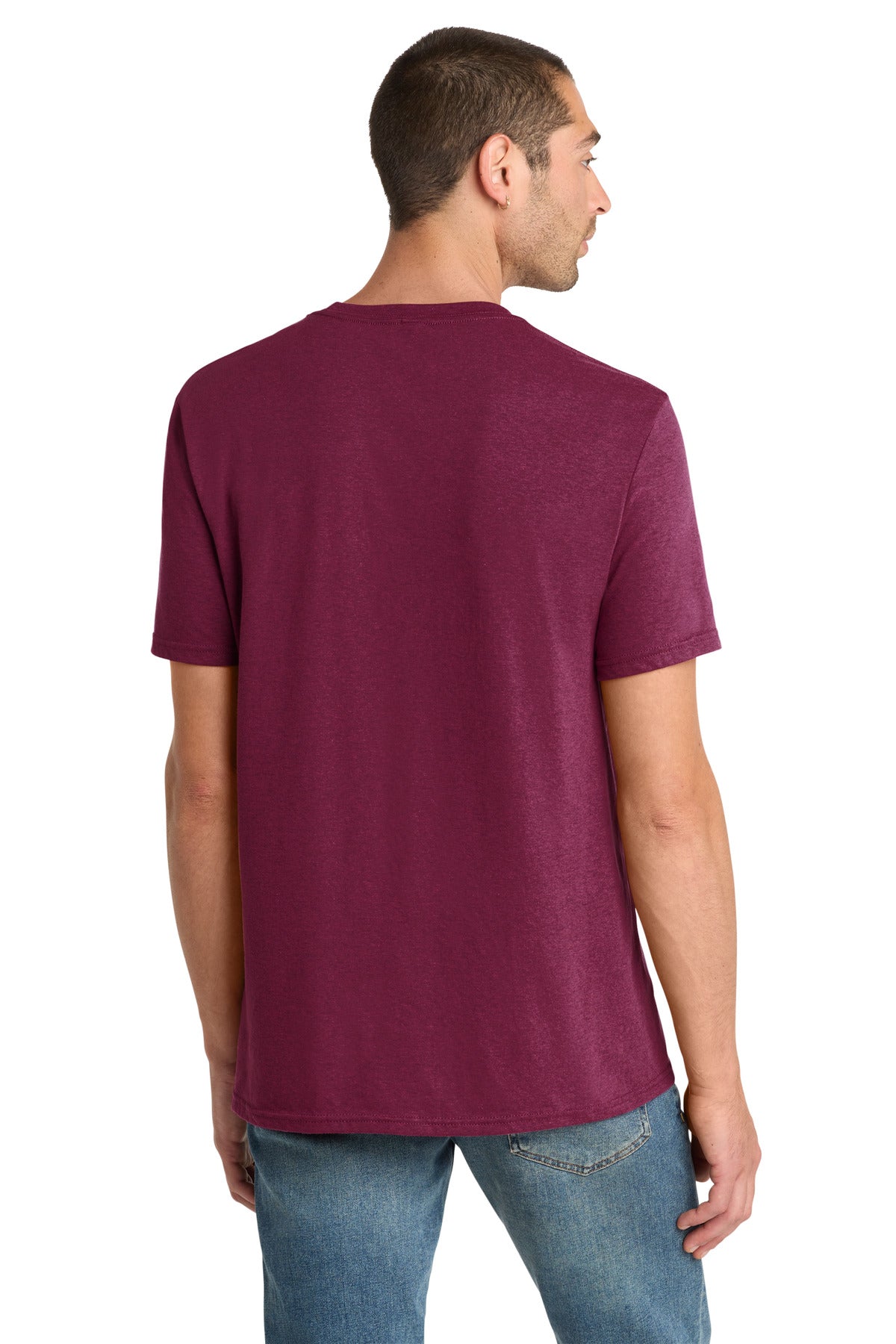 District Perfect Blend CVC Tee - Raspberry Fleck