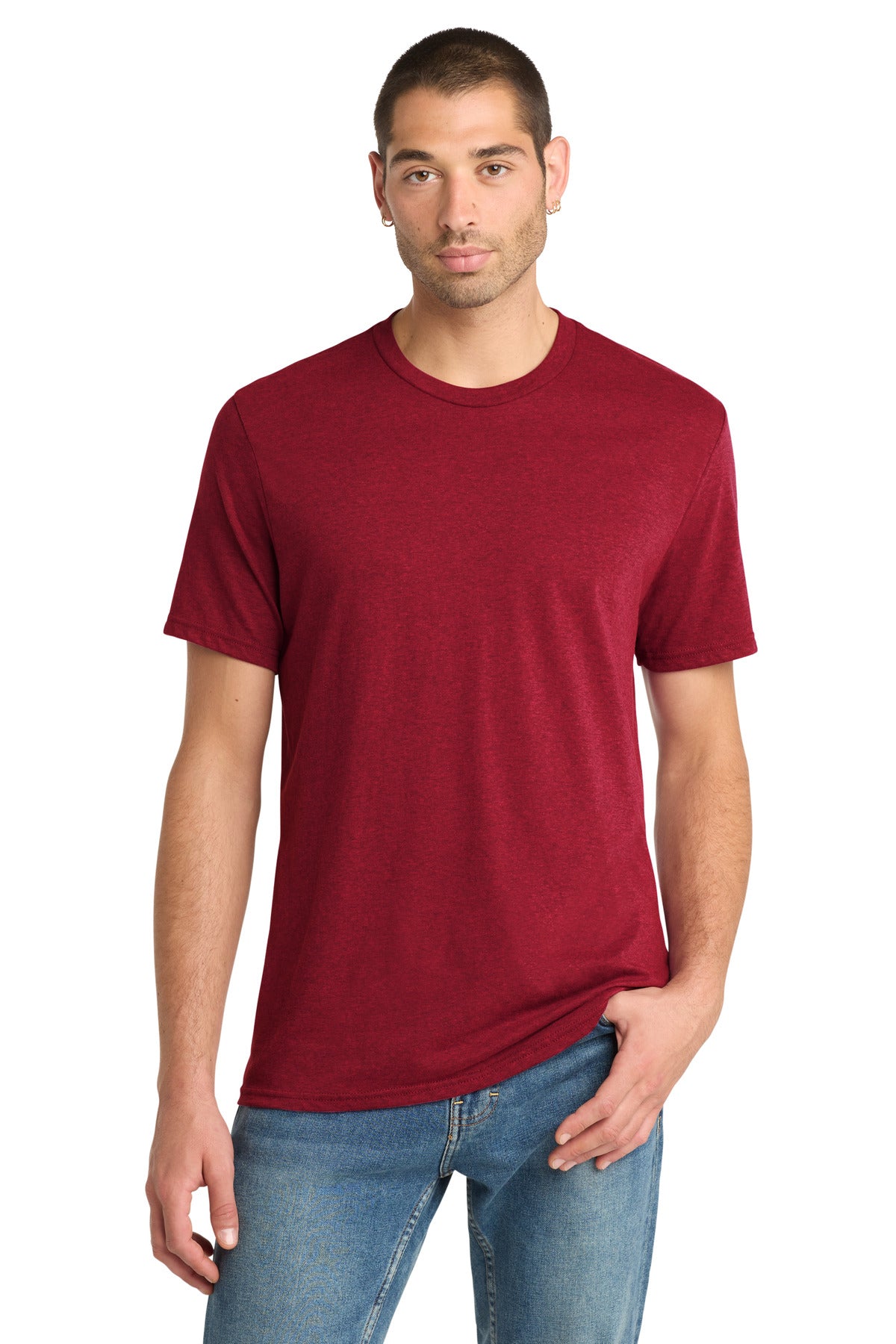 District Perfect Blend CVC Tee - Red Fleck