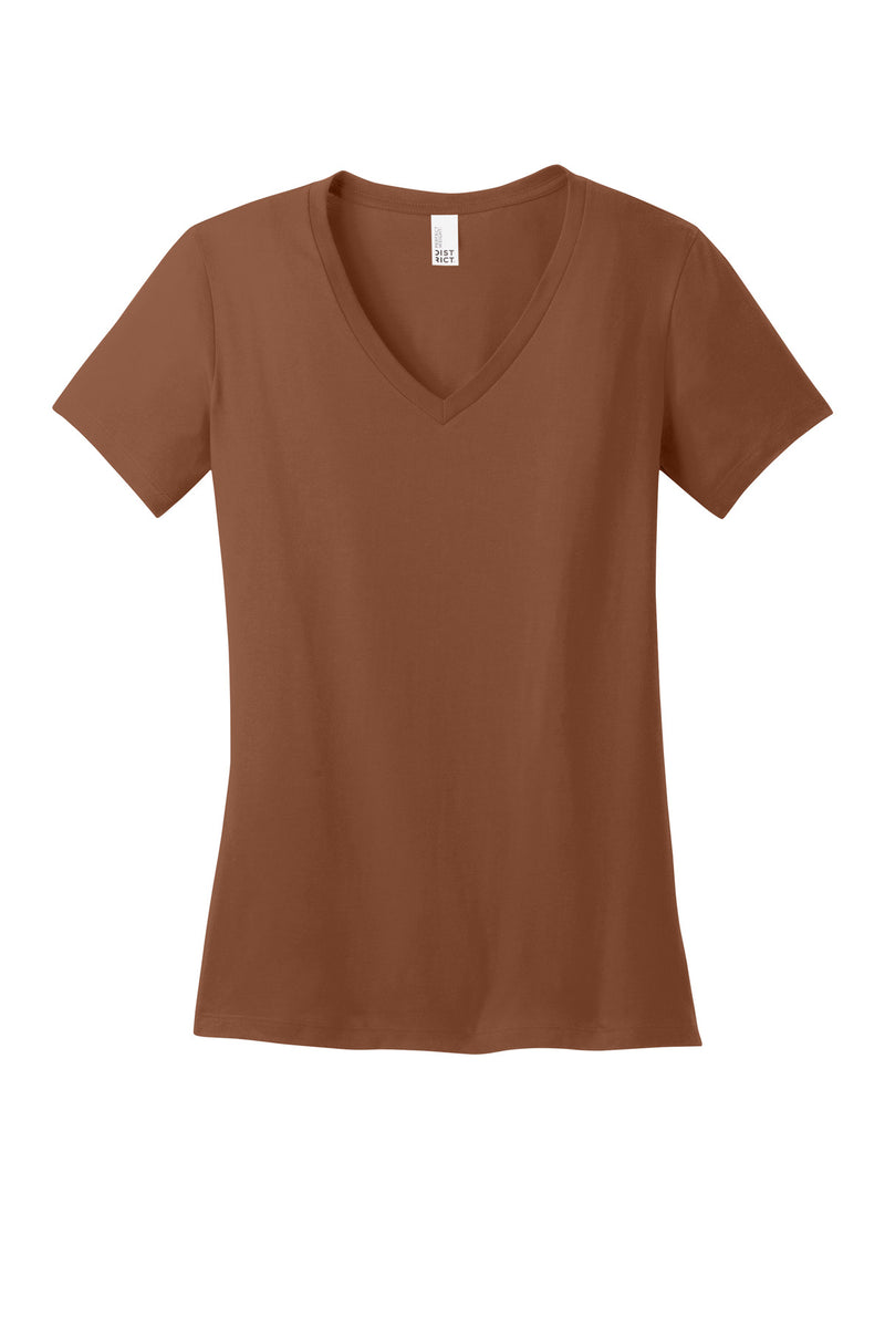 District - Women's Perfect Weight V-Neck Tee - Baked Clay