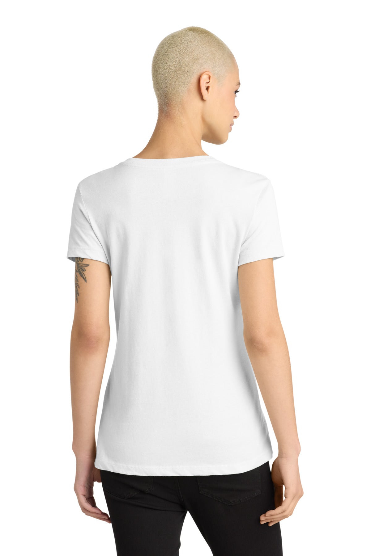 District - Women's Perfect Weight V-Neck Tee - Bright White