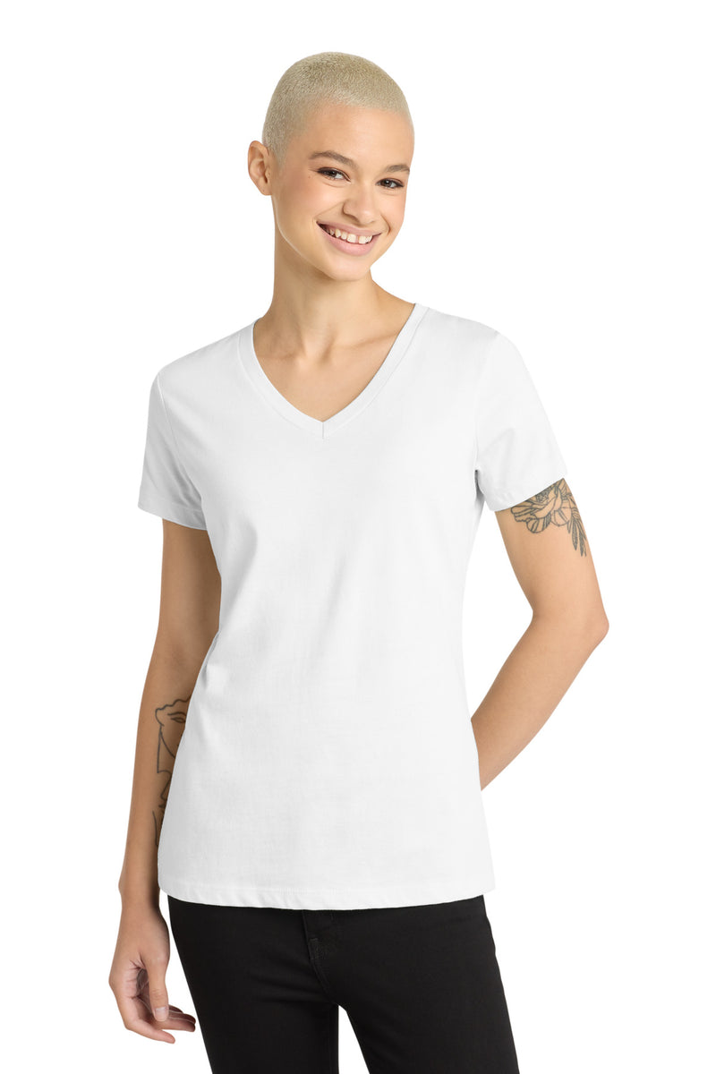 District - Women's Perfect Weight V-Neck Tee - Bright White