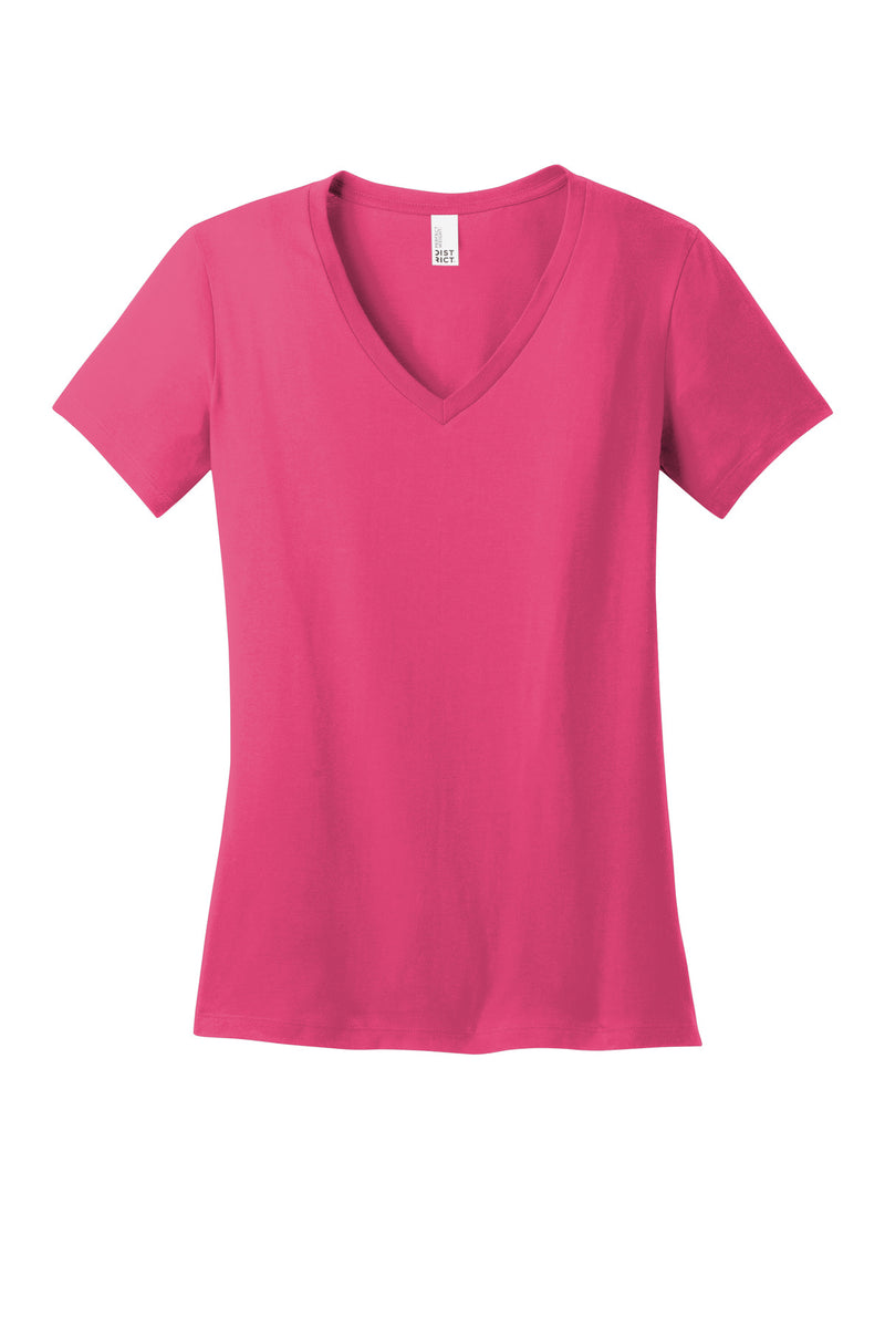 District - Women's Perfect Weight V-Neck Tee - Dark Fuchsia