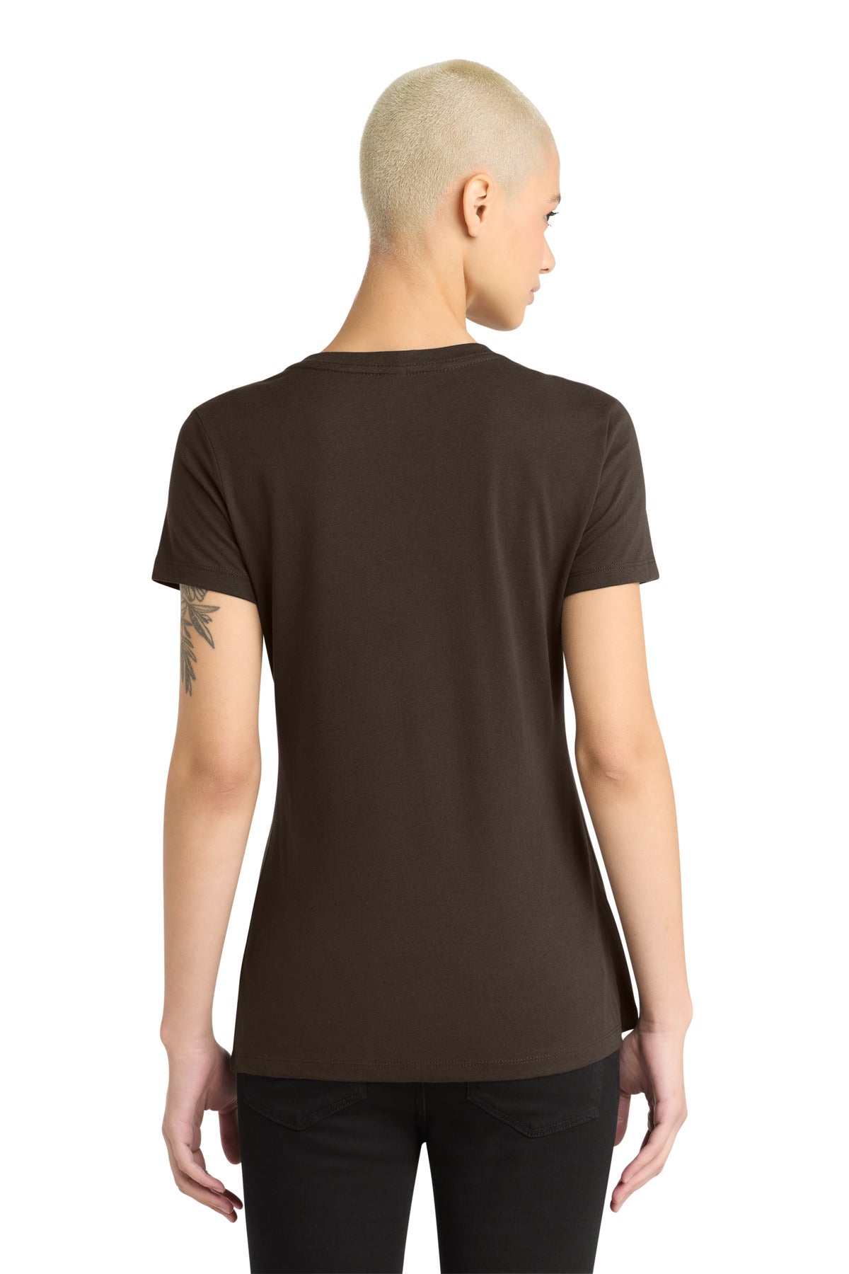 District - Women's Perfect Weight V-Neck Tee - Espresso