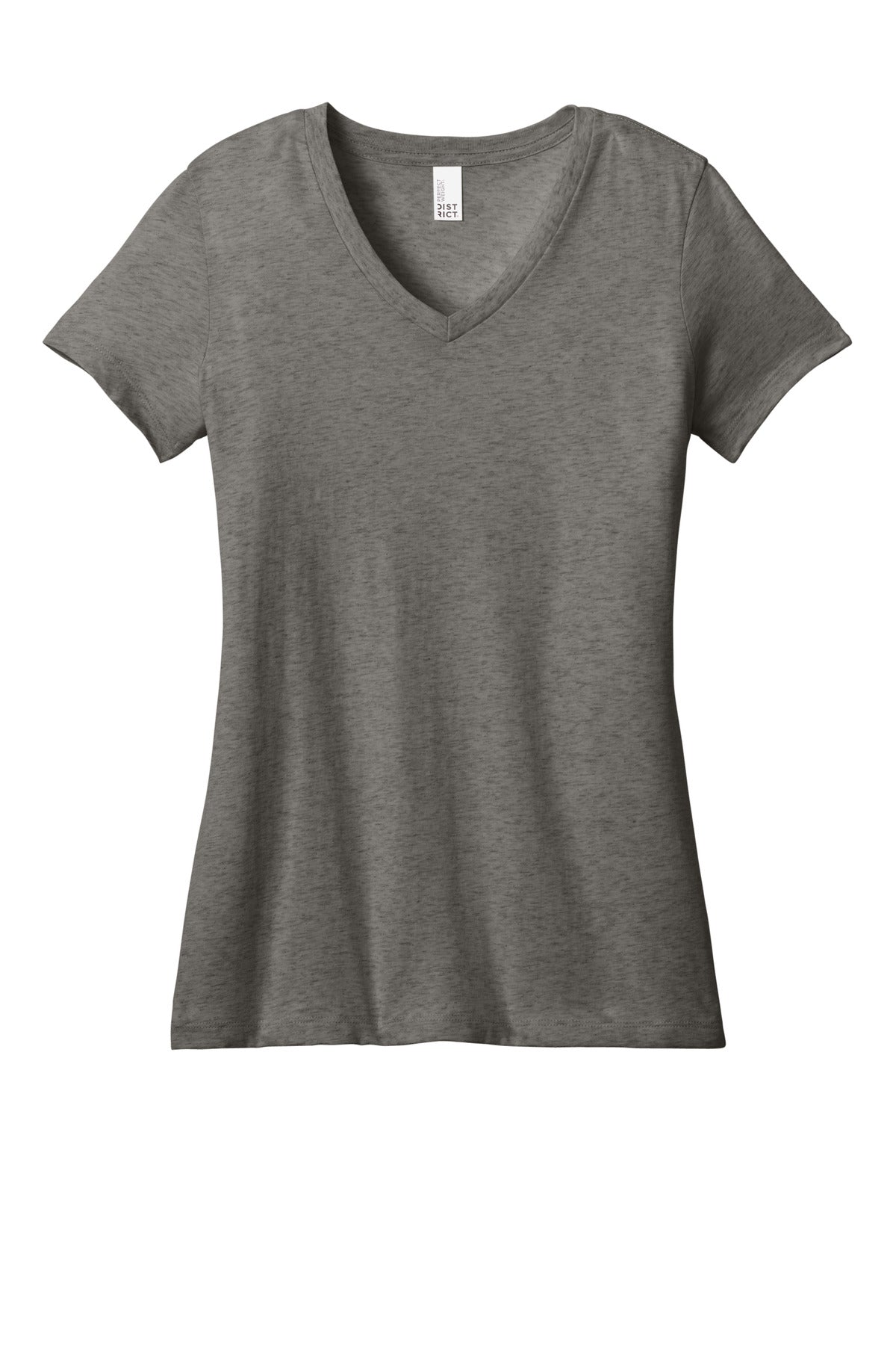 District - Women's Perfect Weight V-Neck Tee - Heathered Charcoal