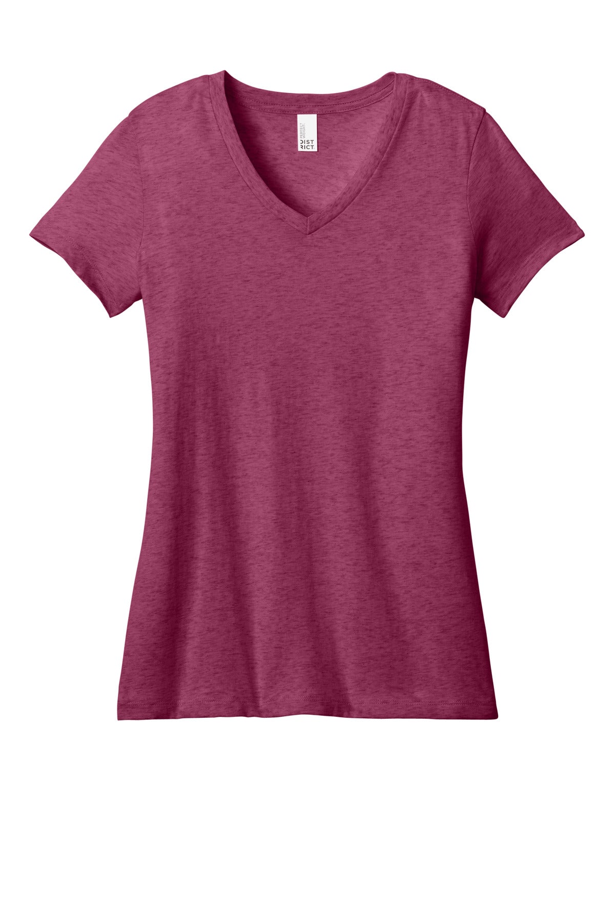 District - Women's Perfect Weight V-Neck Tee - Heathered Loganberry