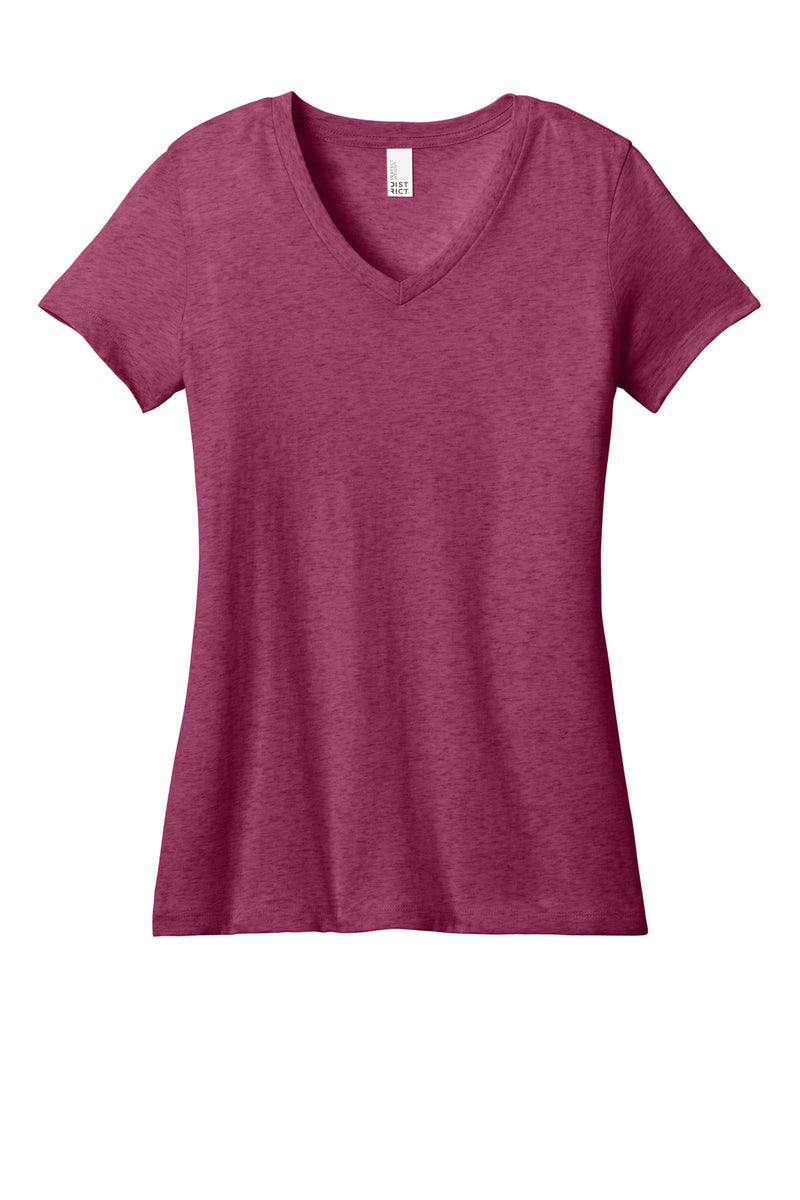 District - Women's Perfect Weight V-Neck Tee - Heathered Loganberry