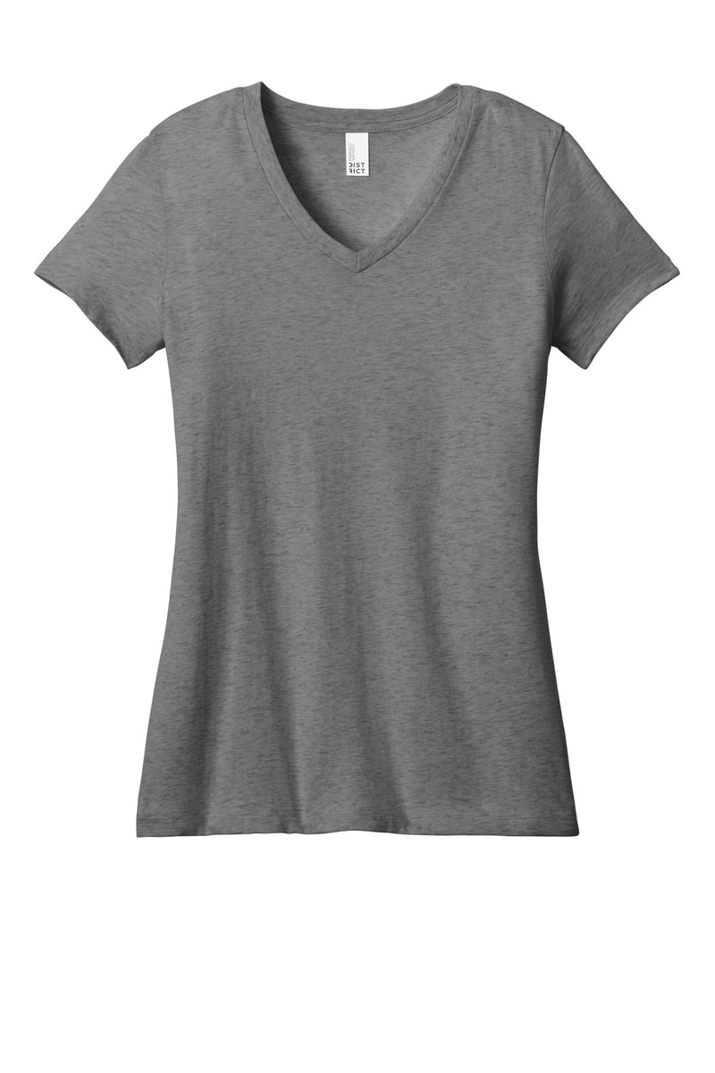 District - Women's Perfect Weight V-Neck Tee - Heathered Nickel
