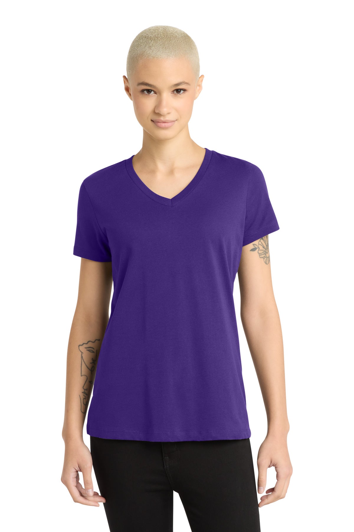 District - Women's Perfect Weight V-Neck Tee - Purple