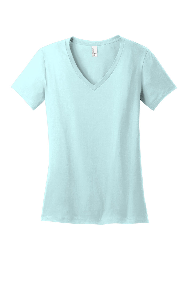 District - Women's Perfect Weight V-Neck Tee - Seaglass Blue