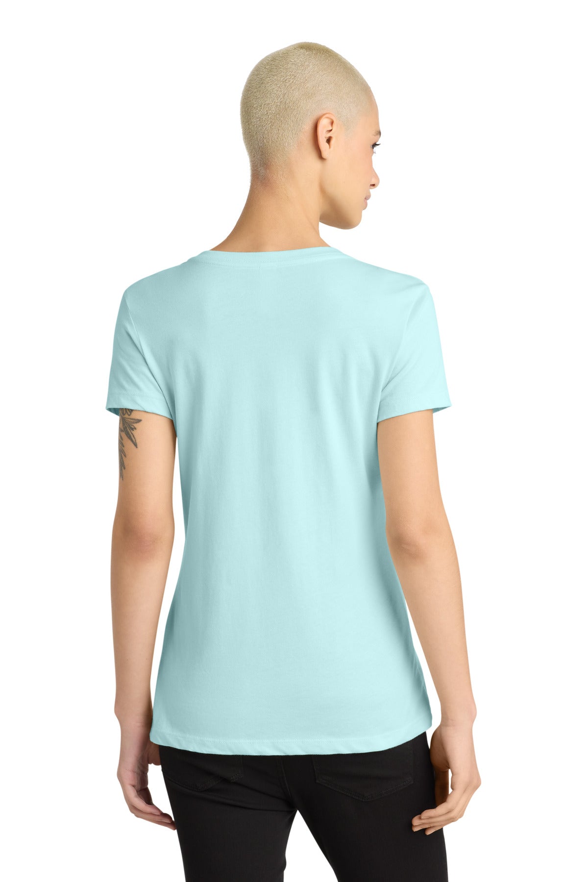District - Women's Perfect Weight V-Neck Tee - Seaglass Blue